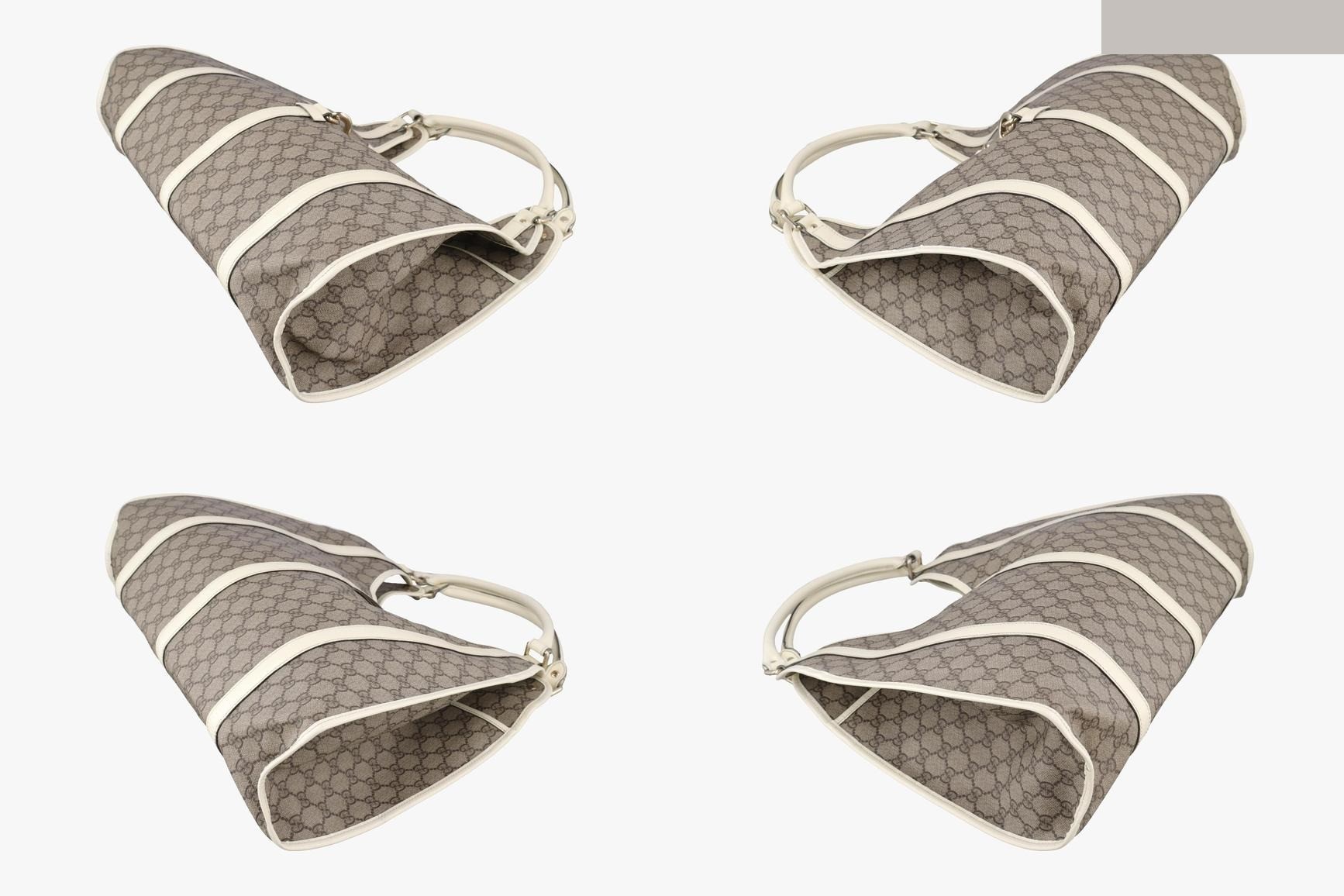 New Jackie PVC Coated Canvas x Leather Brown x White — view 4