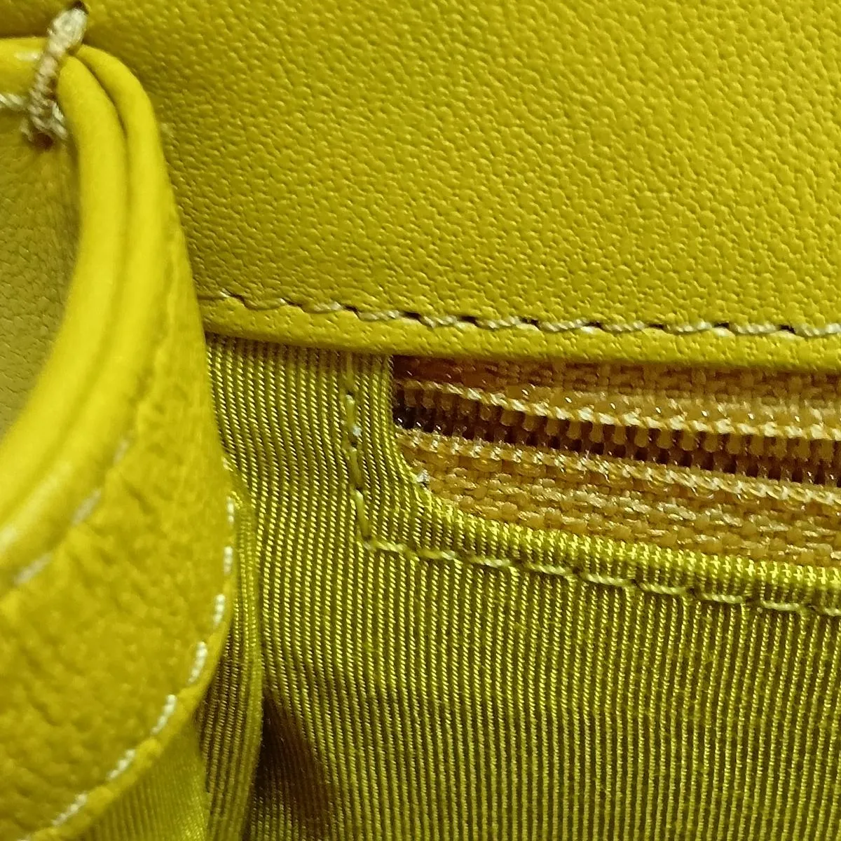 Matelassé Lambskin 2-Way Shoulder Bag, Top Handle, Yellow, Gold Hardware, 28614211, Serial Number 28 — view 12