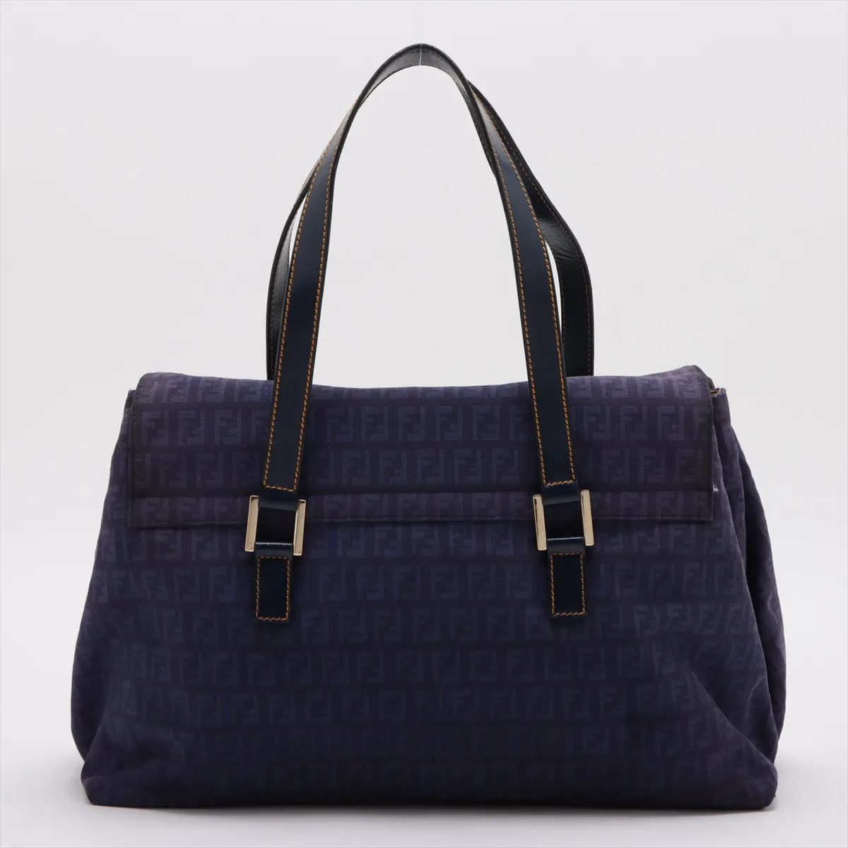 Zucchino Canvas x Leather Tote Bag Purple 8BN188 — view 2