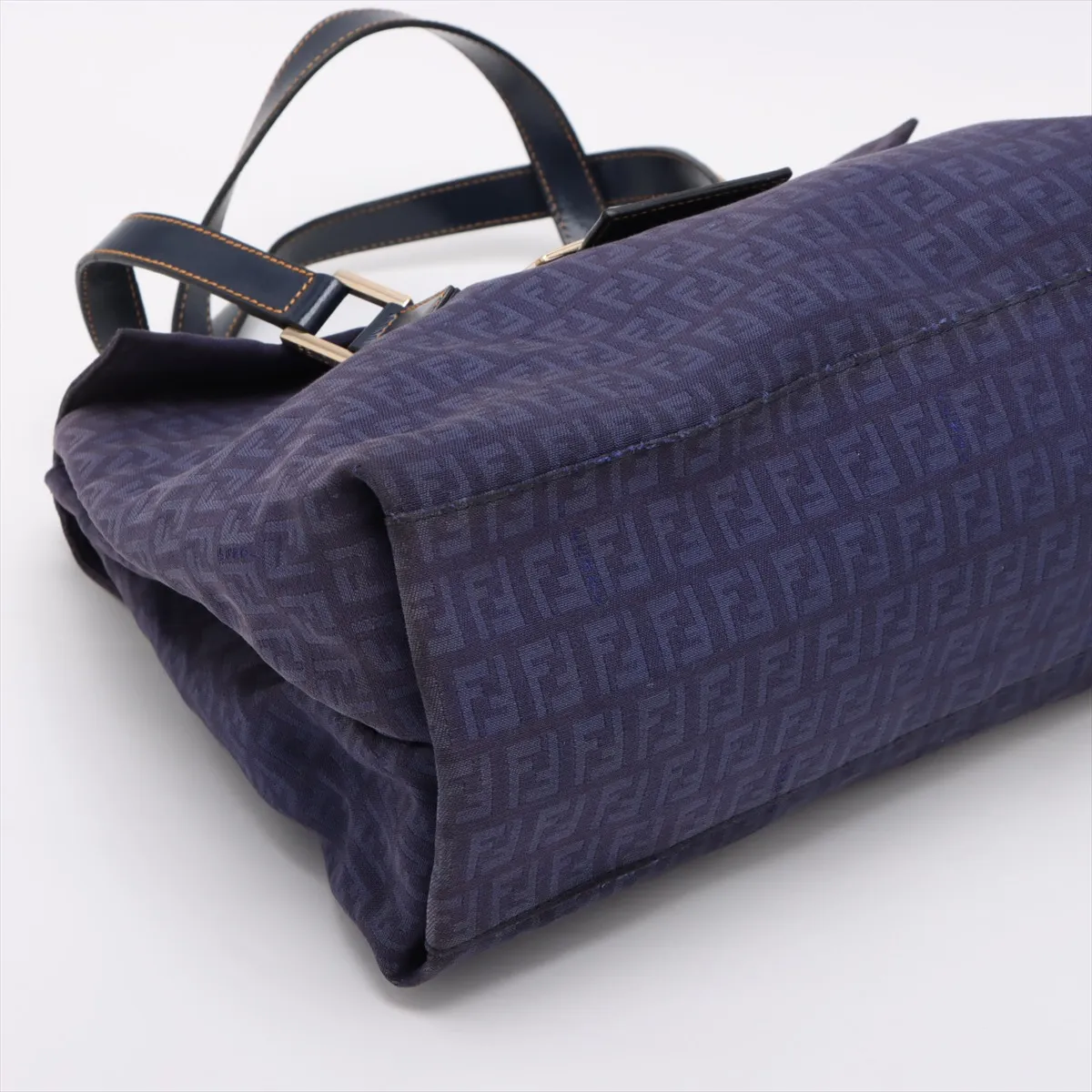 Zucchino Canvas x Leather Tote Bag Purple 8BN188 — view 4