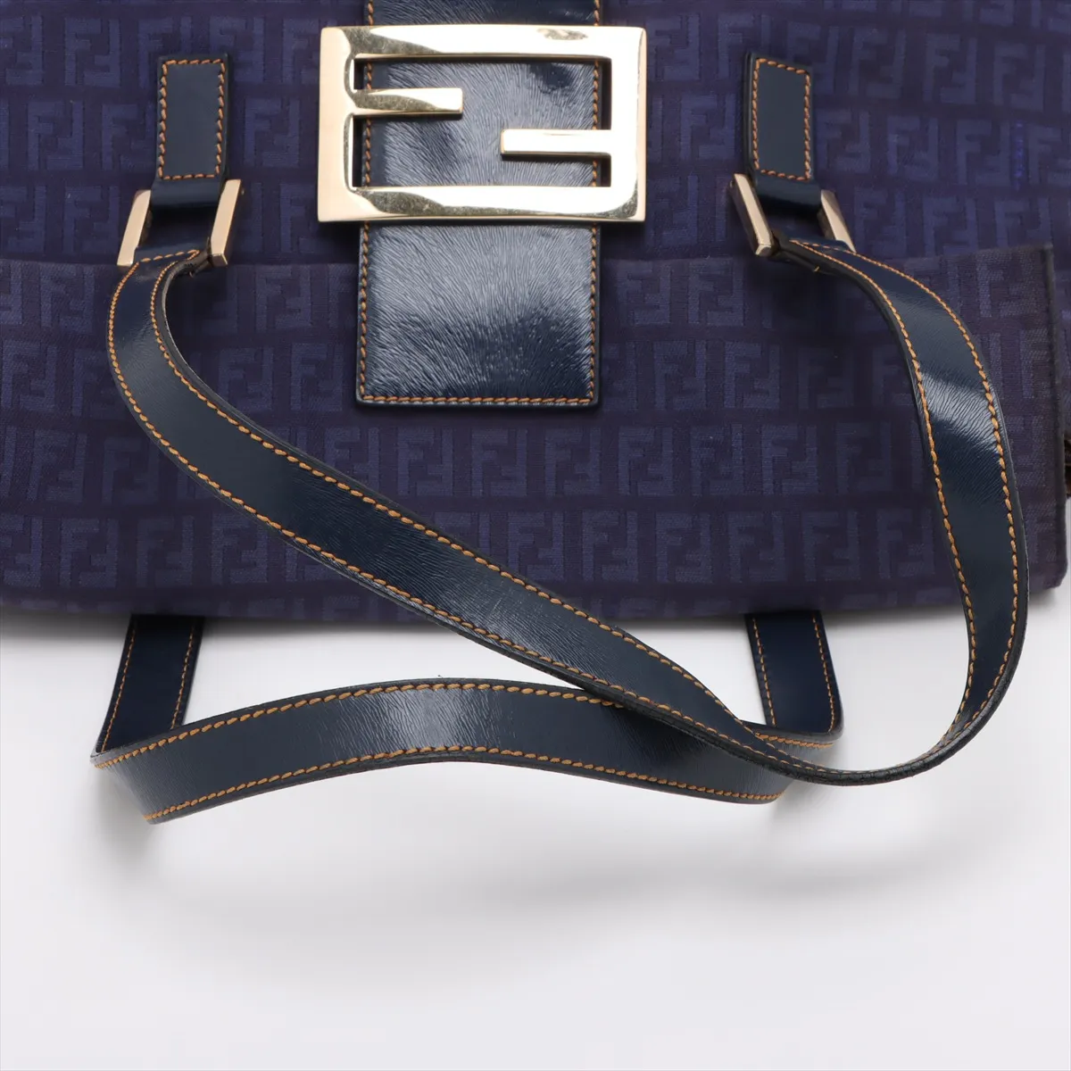 Zucchino Canvas x Leather Tote Bag Purple 8BN188 — view 5