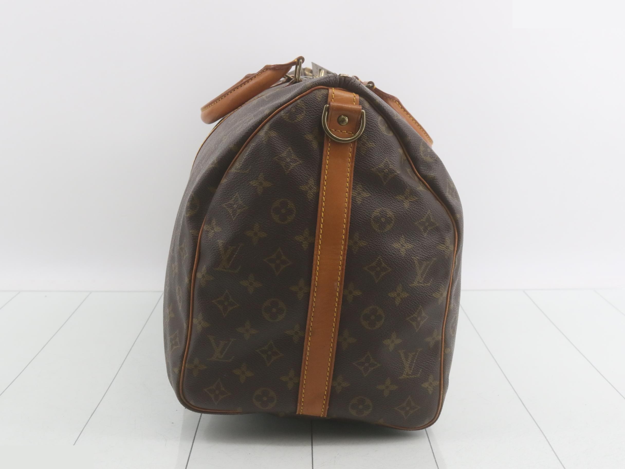 Keepall Bandoulière 50 with name tag and shoulder strap — view 3