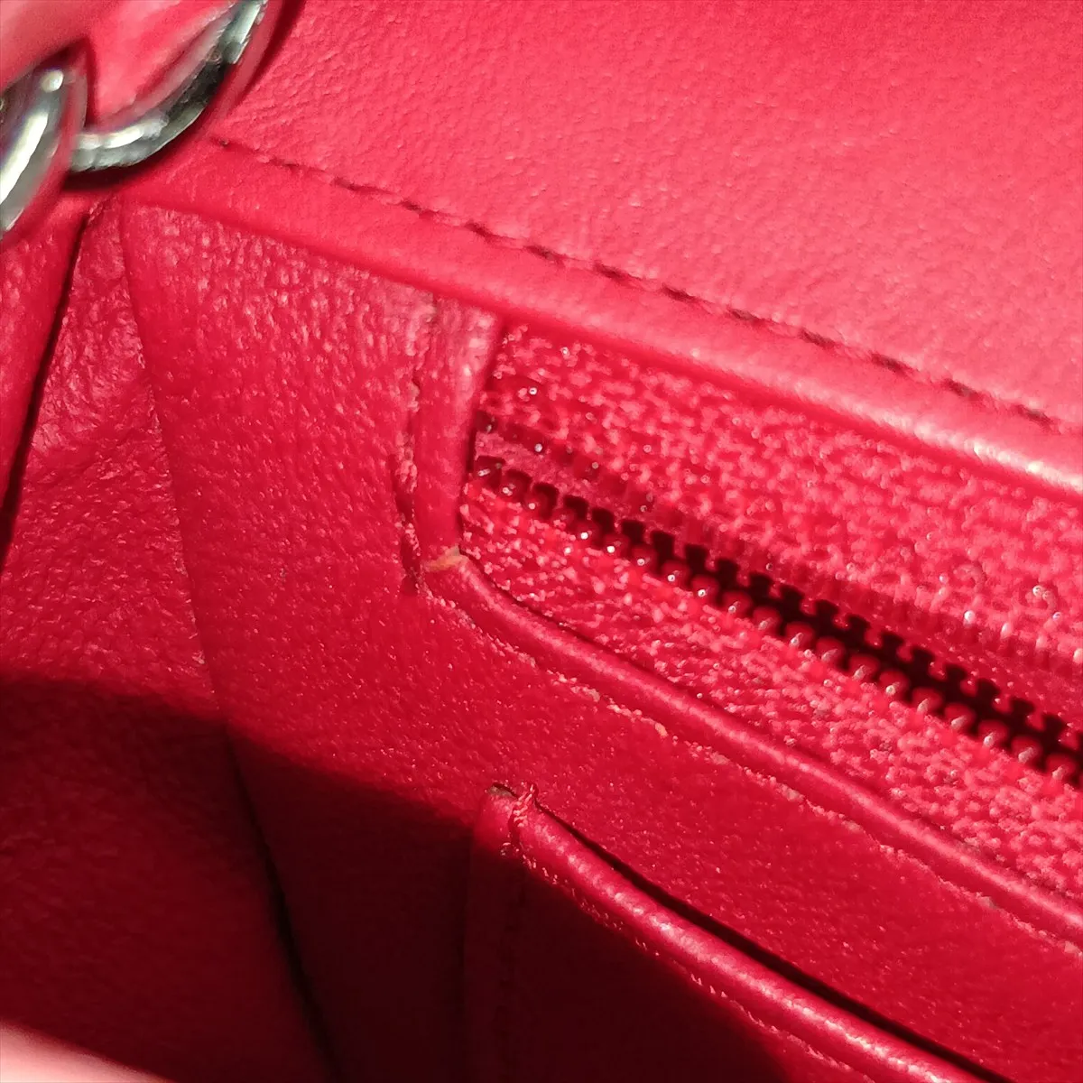 Mini Matelassé 20 Patent Leather Single Flap Single Chain Bag, Black x Red, Silver Hardware, 29195676, Serial Number 29-series, A69900 — view 9