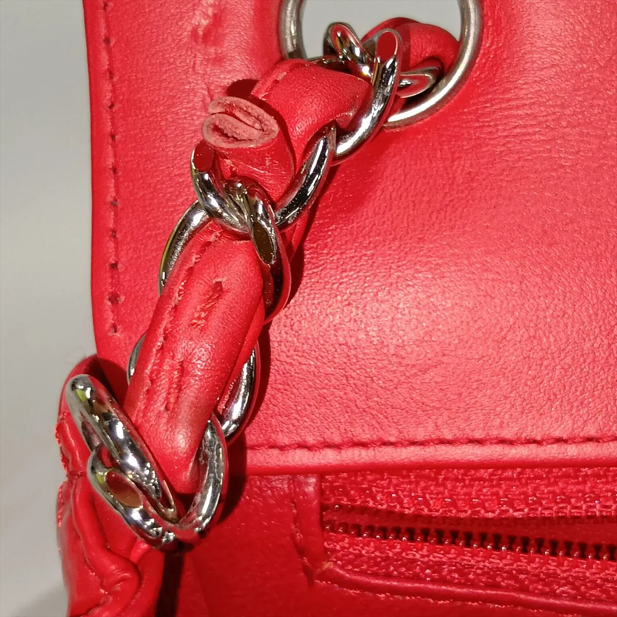 Mini Matelassé 20 Patent Leather Single Flap Single Chain Bag, Black x Red, Silver Hardware, 29195676, Serial Number 29-series, A69900 — view 10