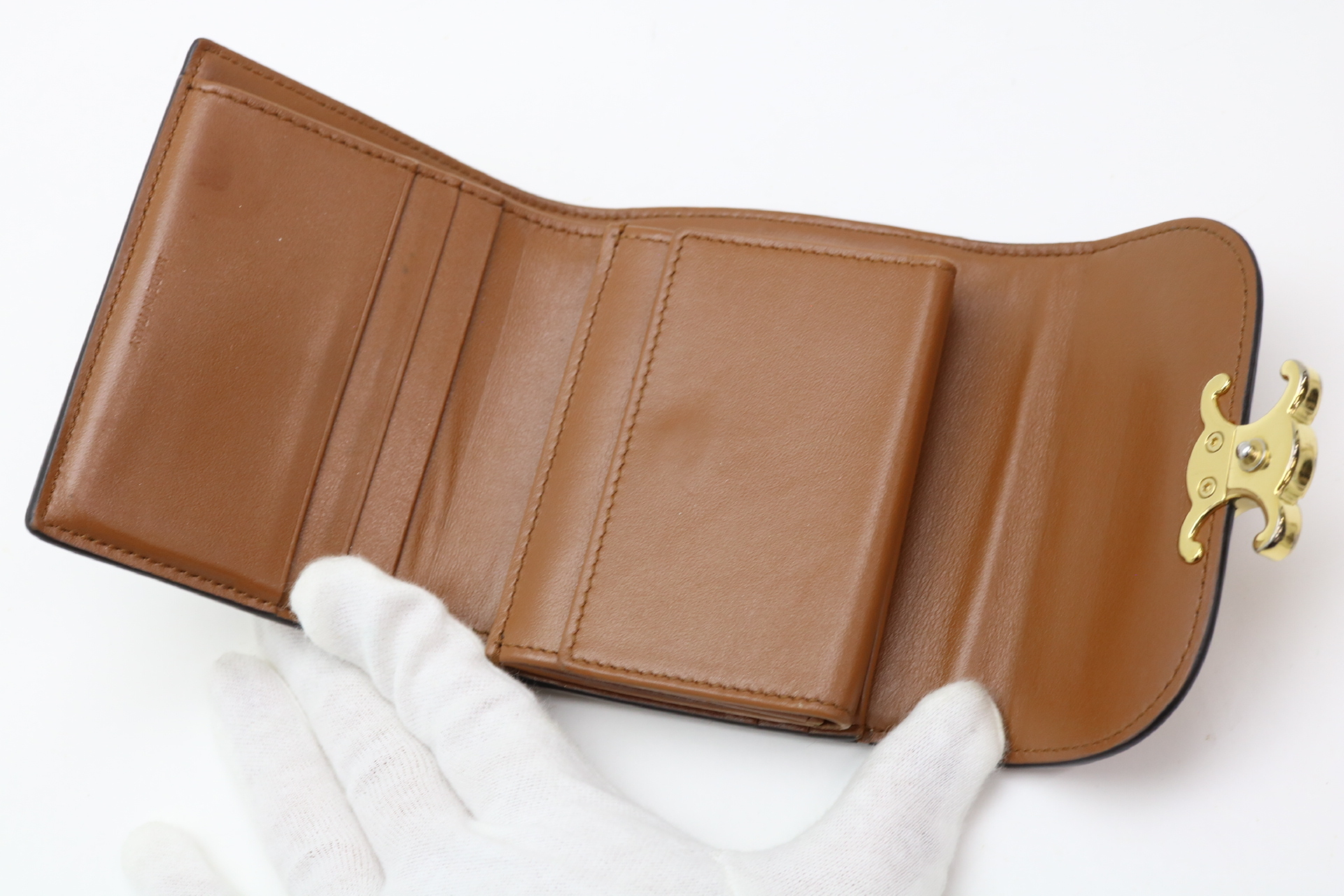 Triomphe Logo Canvas Tri-fold Wallet — view 7