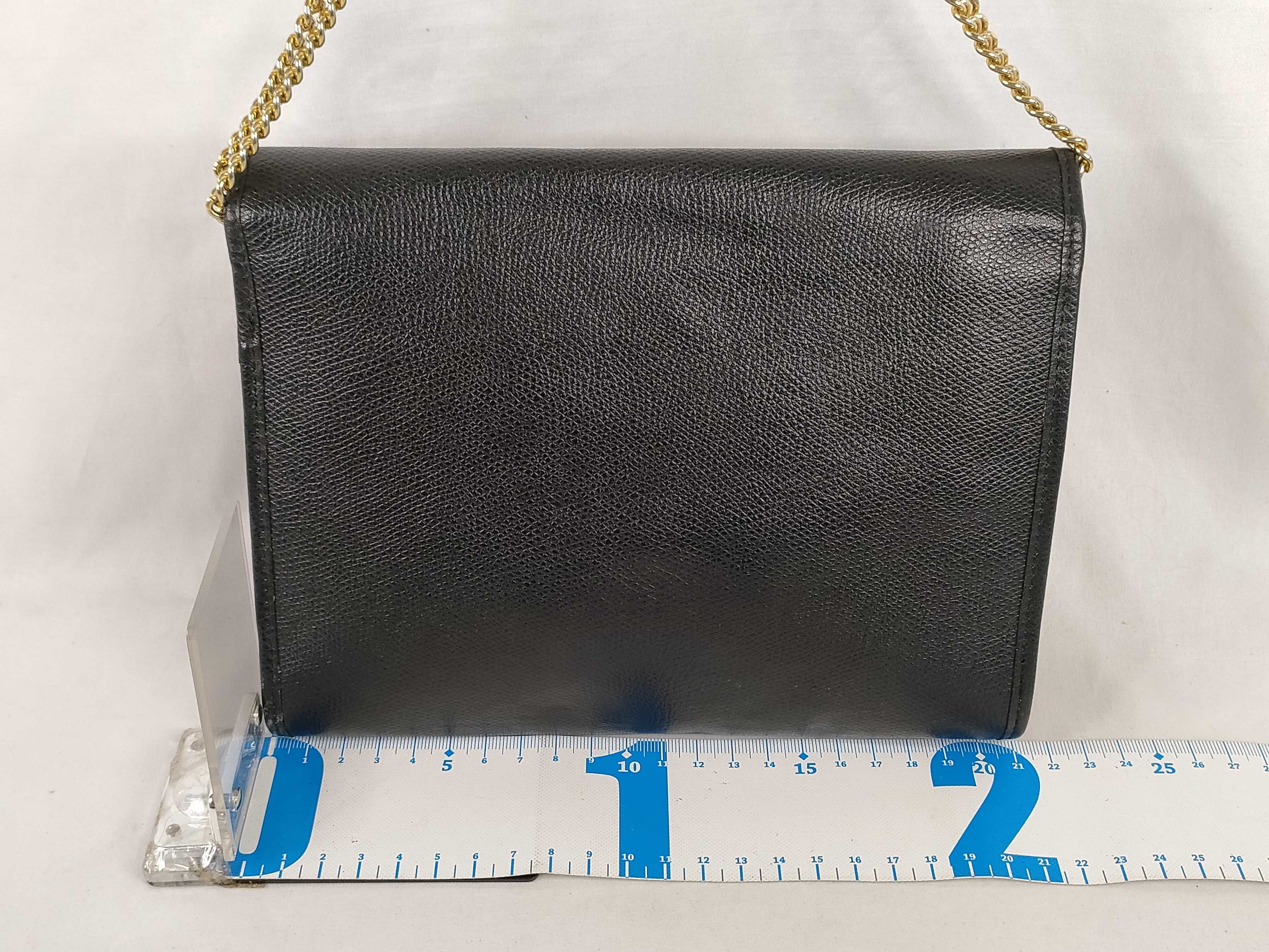 Chain Shoulder Bag, Leather, Black — view 2