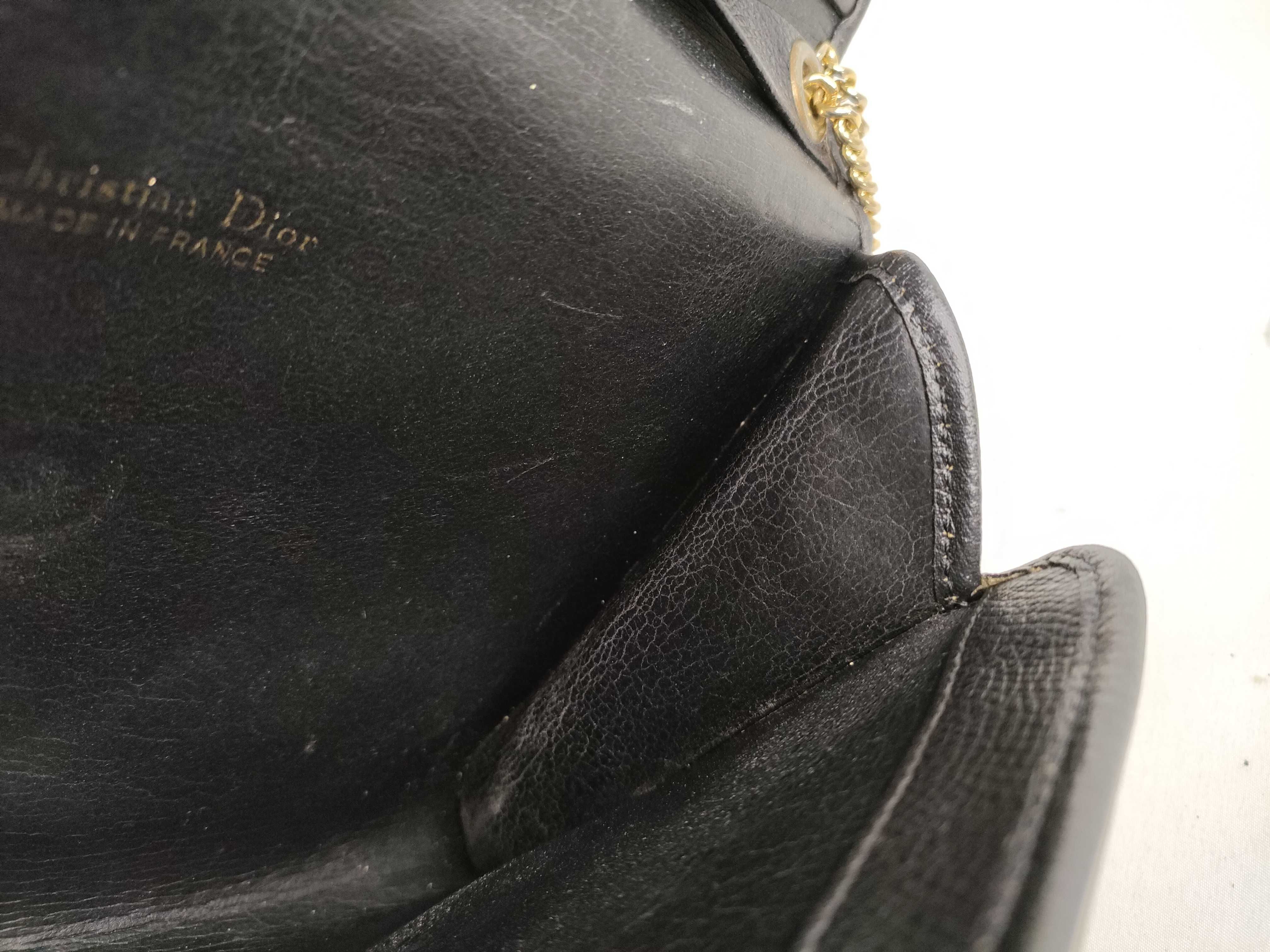 Chain Shoulder Bag, Leather, Black — view 9