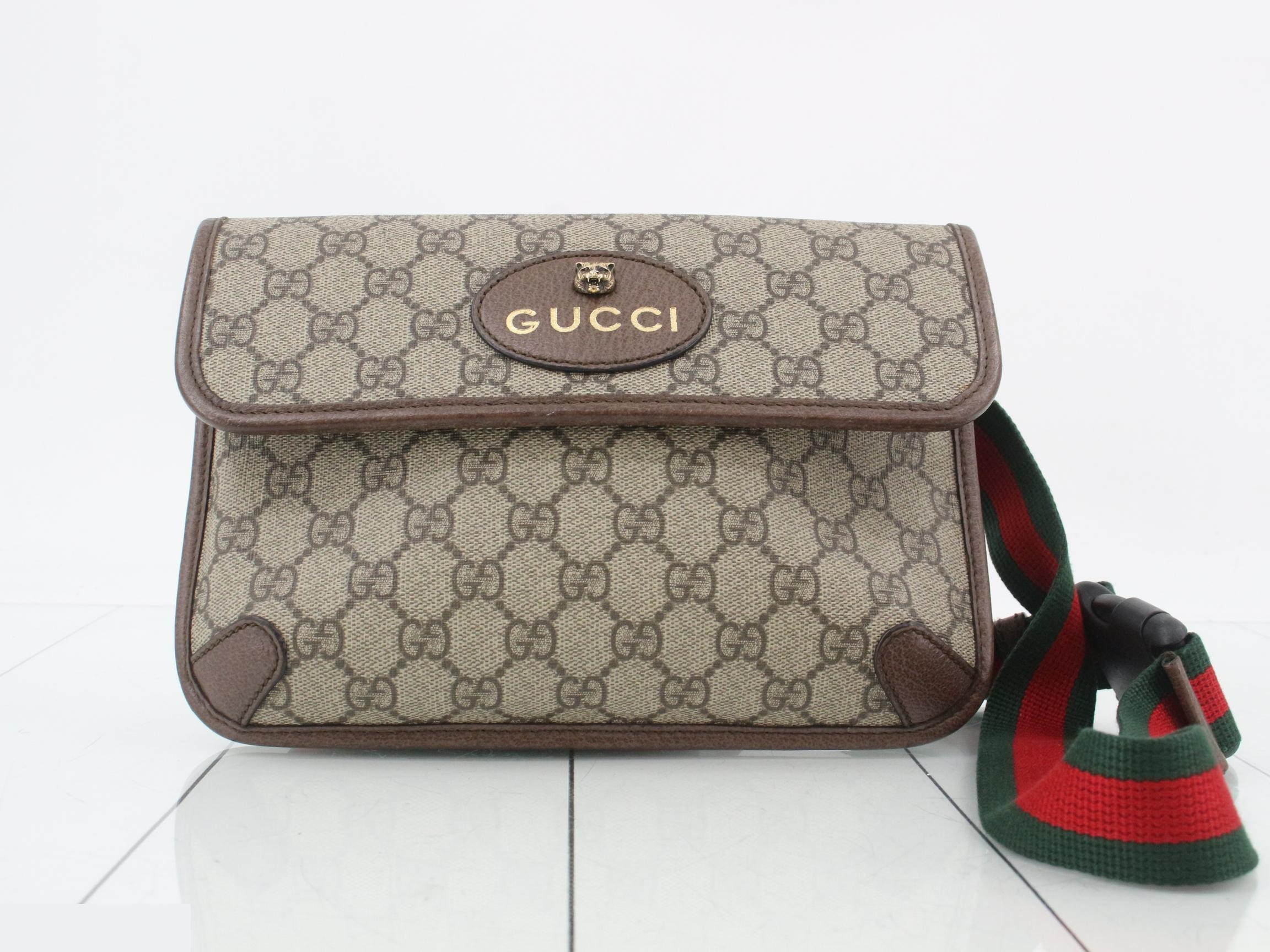 Tiger Head GG Supreme Sherry Line Waist Bag