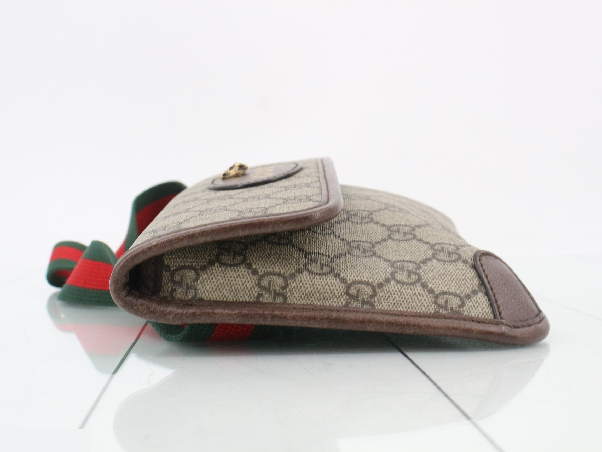 Tiger Head GG Supreme Sherry Line Waist Bag — view 4