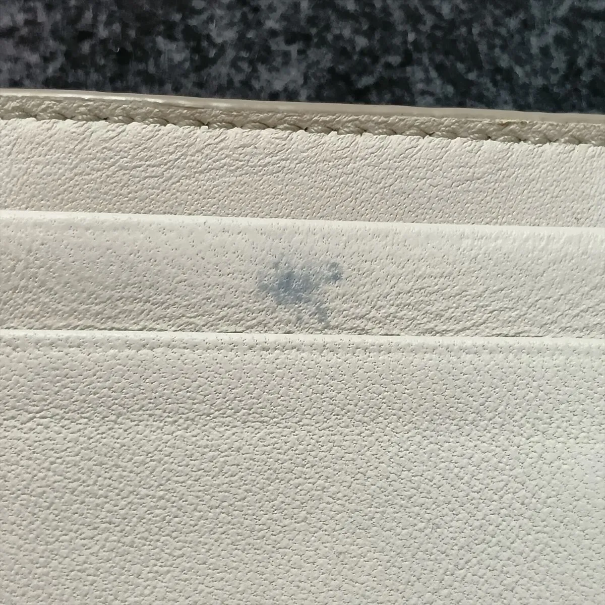 Intrecciato Leather Compact Wallet, Ivory — view 9