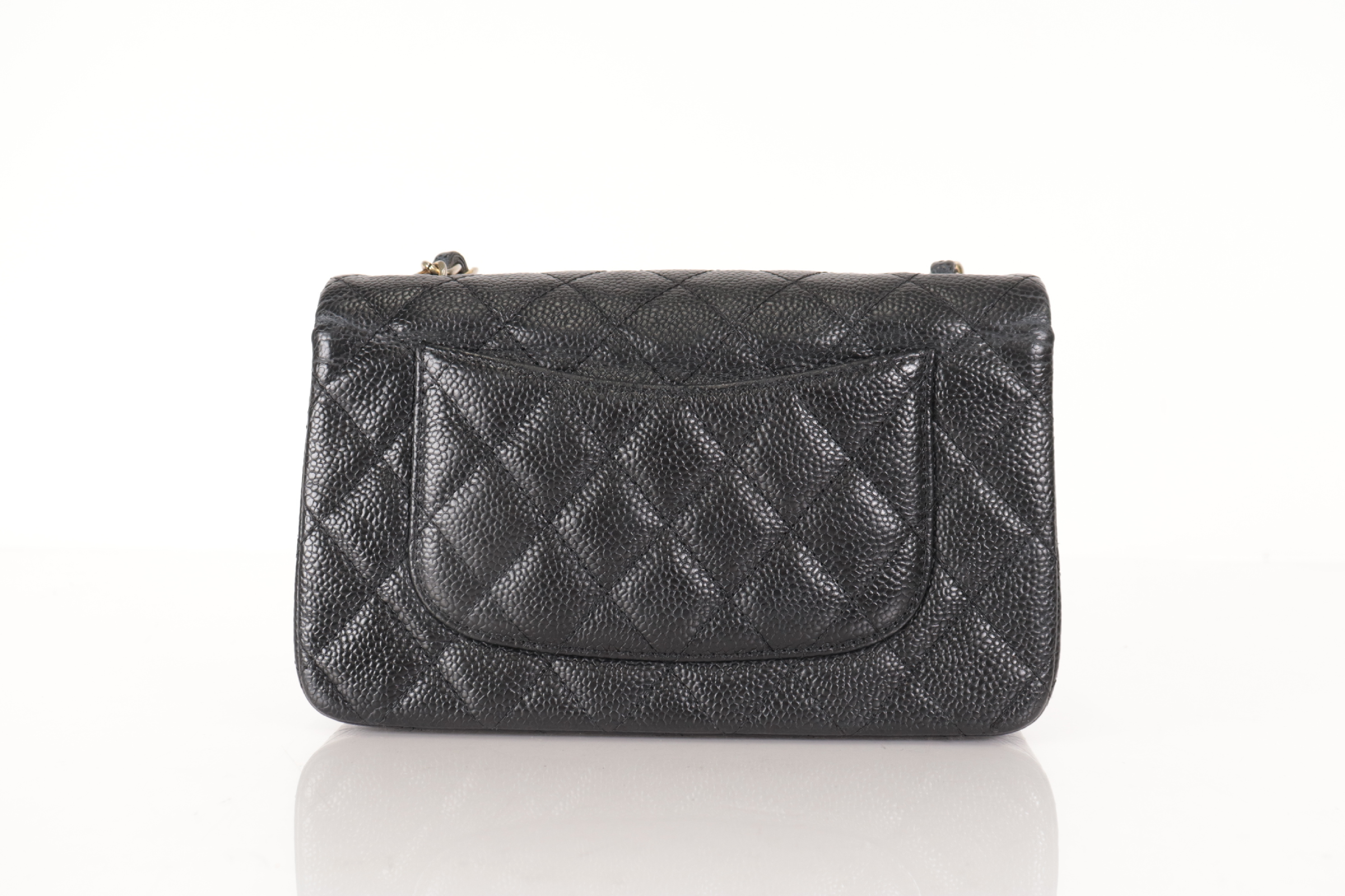 Turnlock Caviar Mini Chain Shoulder Bag (Serial No. 22) — view 2
