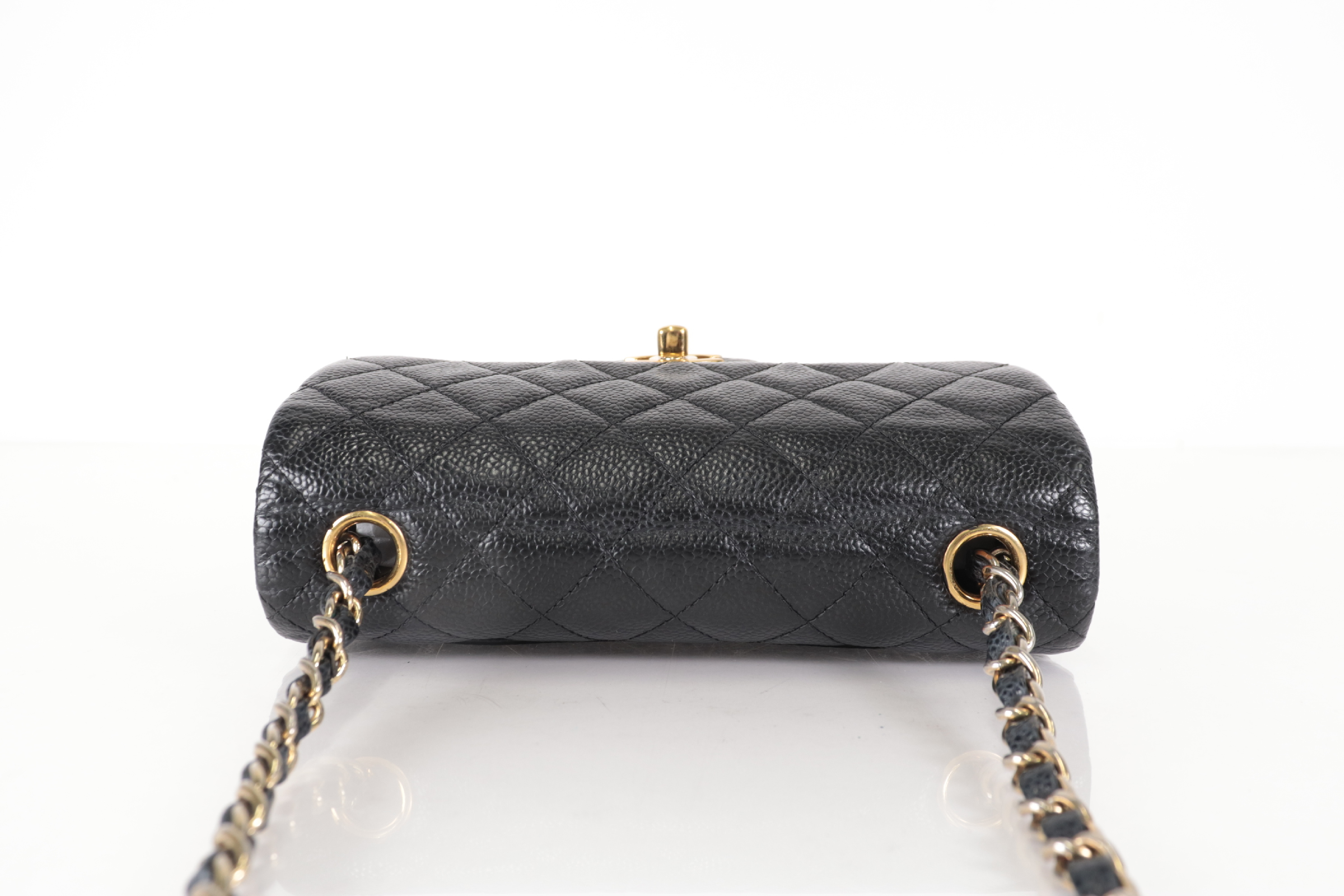 Turnlock Caviar Mini Chain Shoulder Bag (Serial No. 22) — view 5