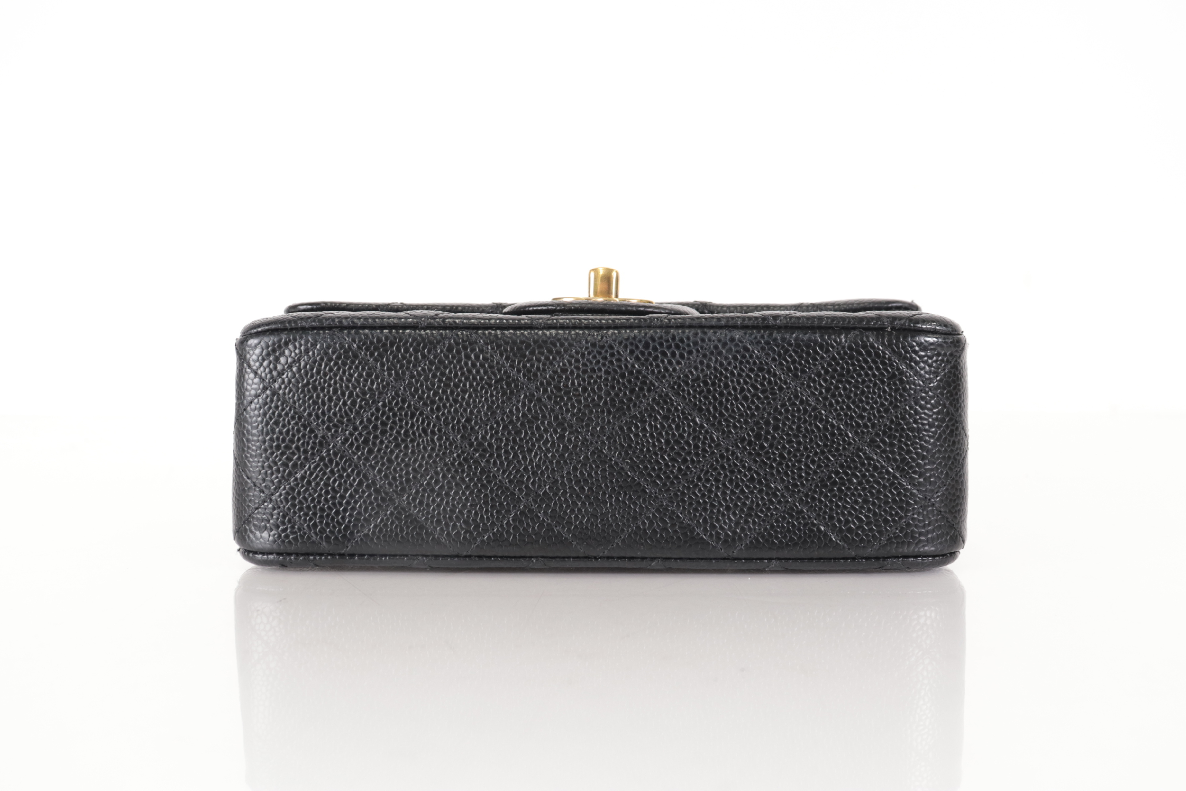 Turnlock Caviar Mini Chain Shoulder Bag (Serial No. 22) — view 6