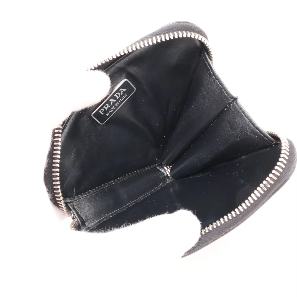 Triangle Leather Chain Shoulder Bag, Black — view 6