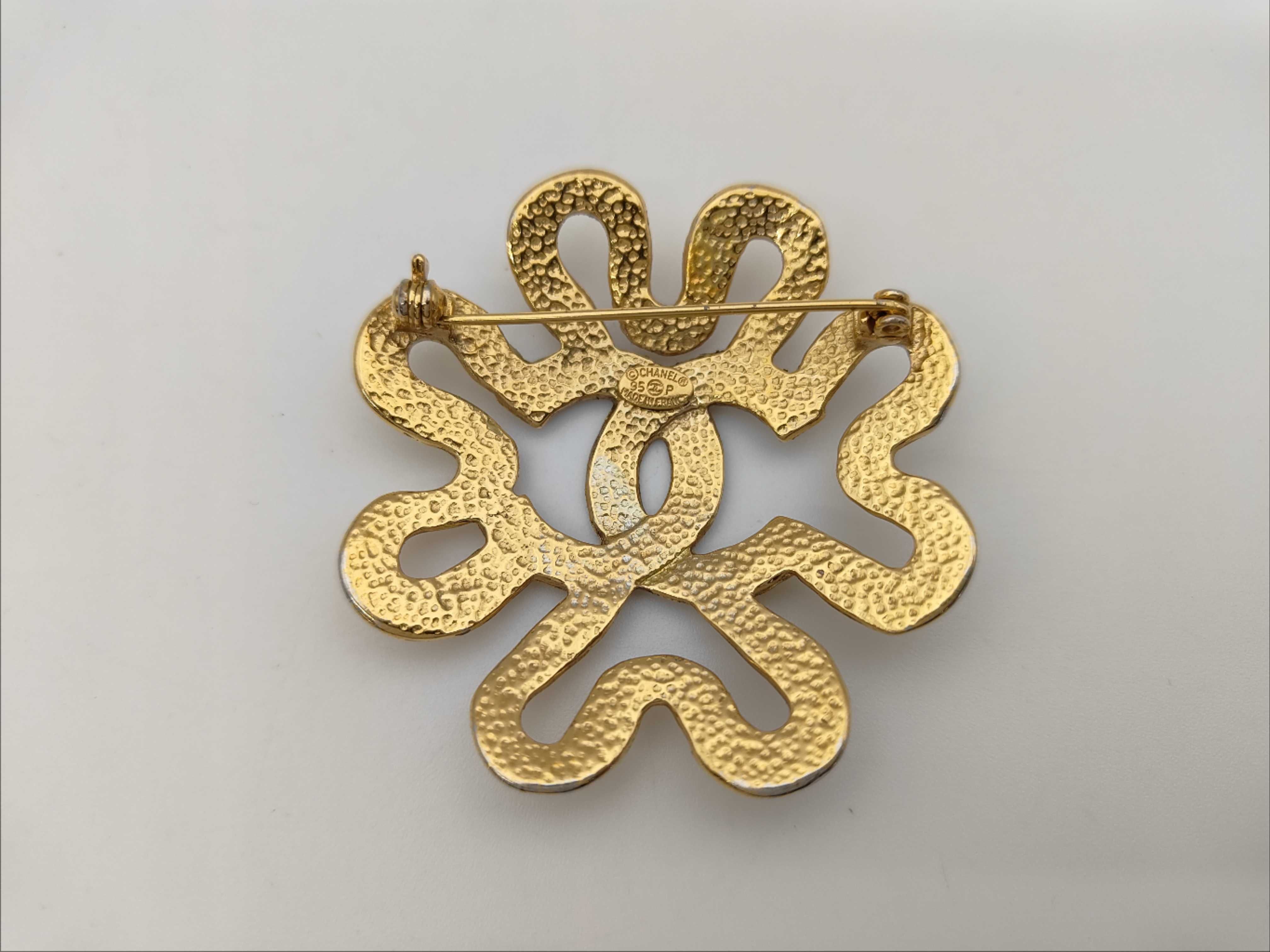 Coco Mark Gold Brooch — view 2