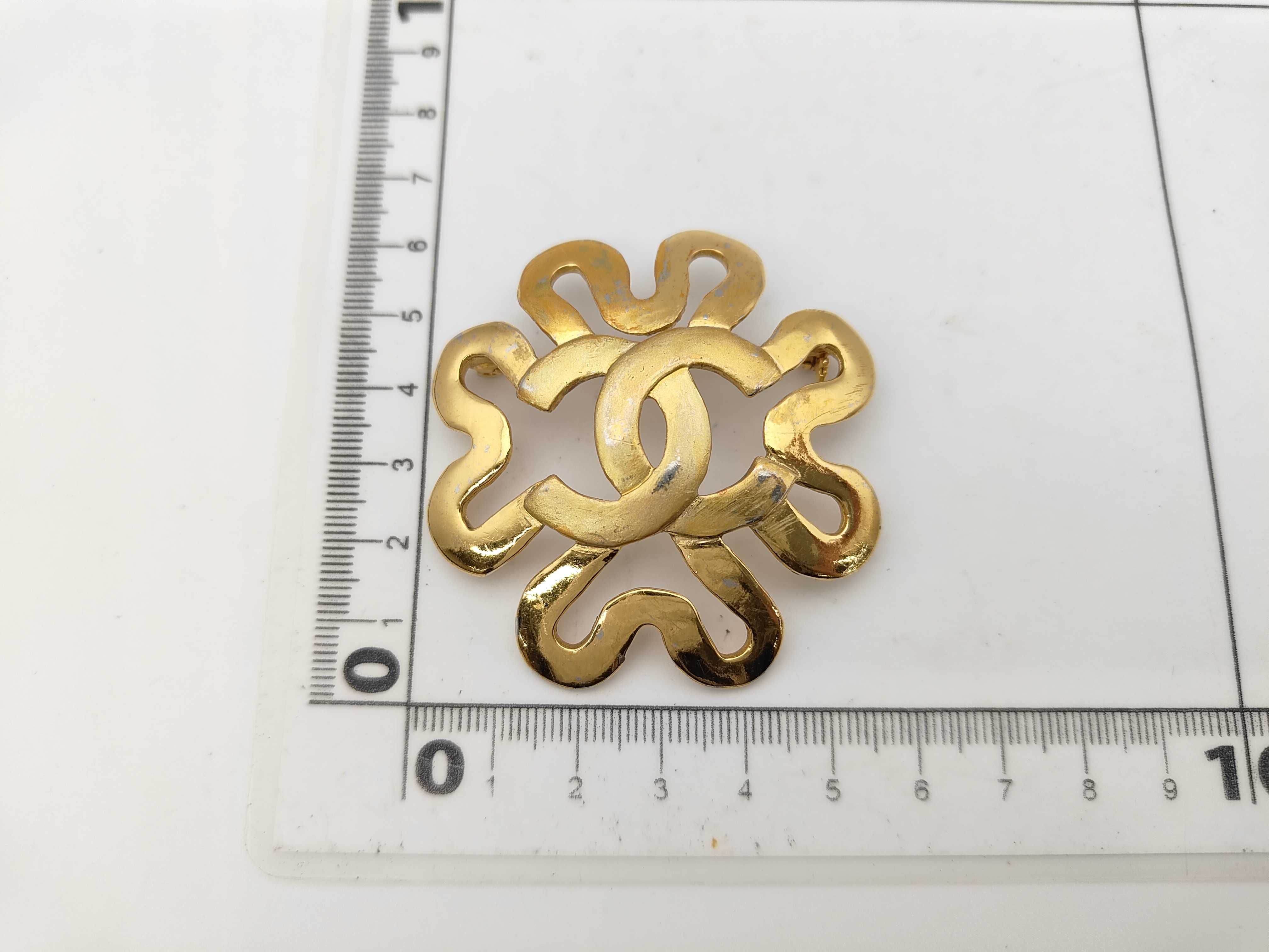 Coco Mark Gold Brooch — view 5