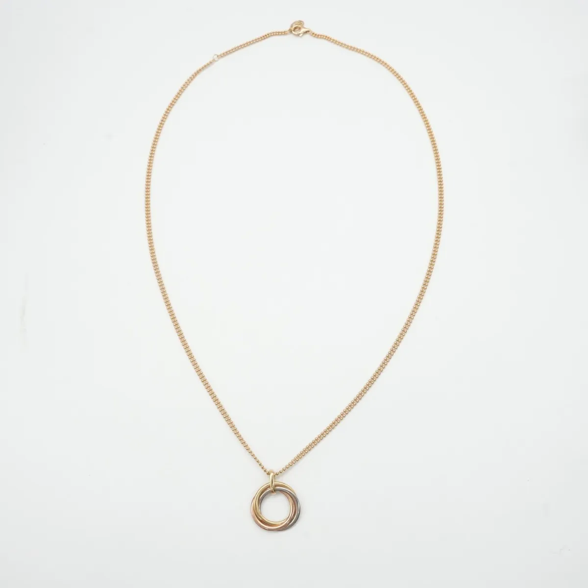Trinity Diamond Necklace 750 (YG×PG×WG) 10.5g YJJ970 — view 2