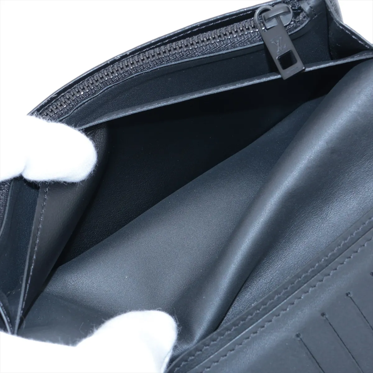 LV Aerogram Portefeuille Brazza M69980 Black Long Wallet (RFID detected) — view 6