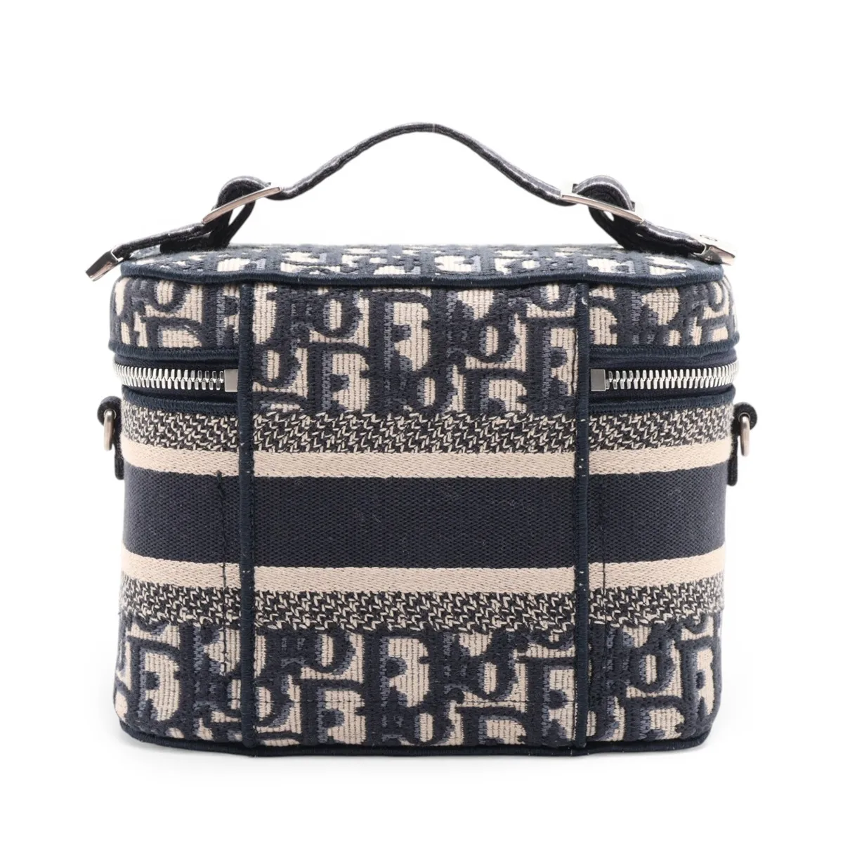 Oblique Canvas 2-Way Vanity Bag, Navy, Lucky Star — view 2