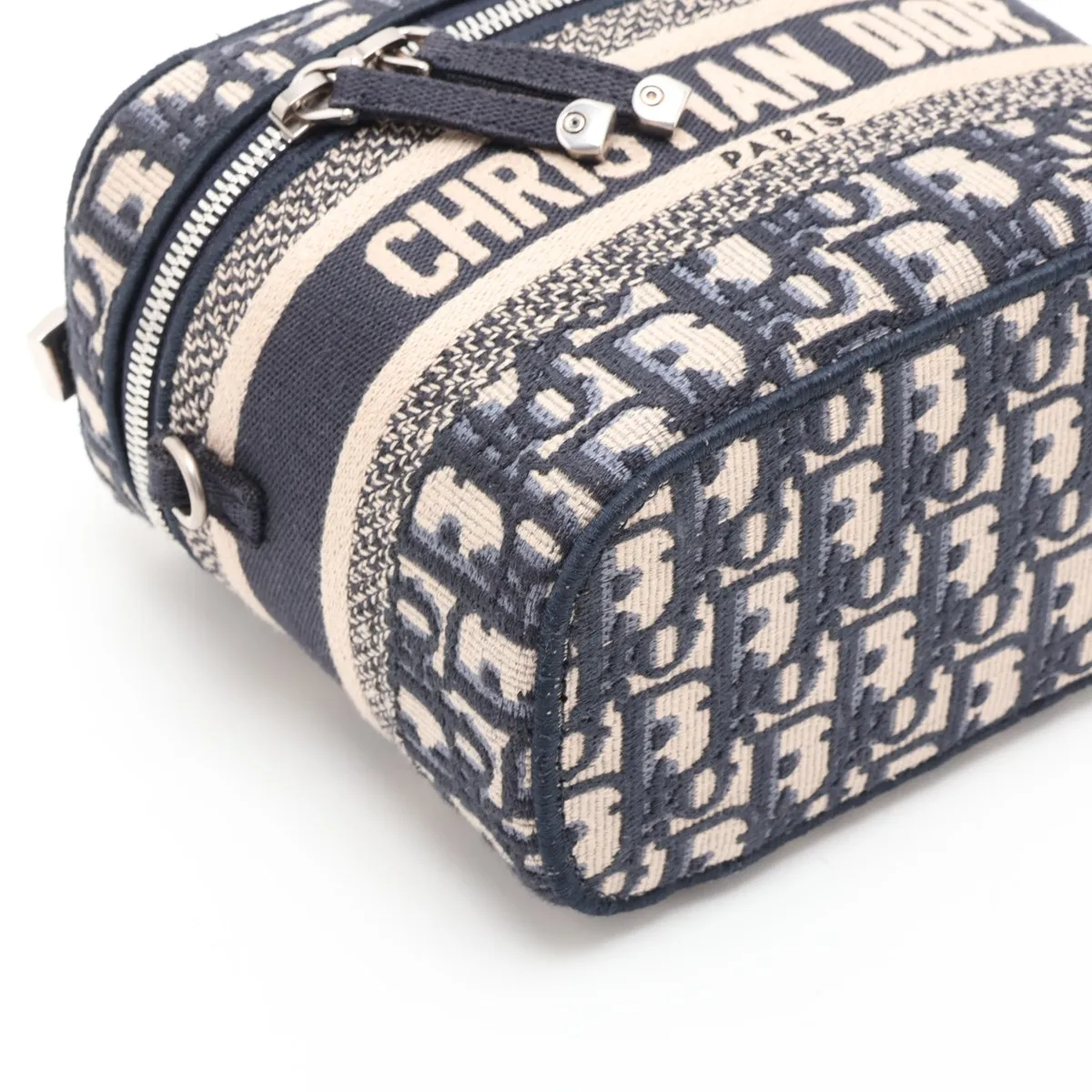 Oblique Canvas 2-Way Vanity Bag, Navy, Lucky Star — view 4