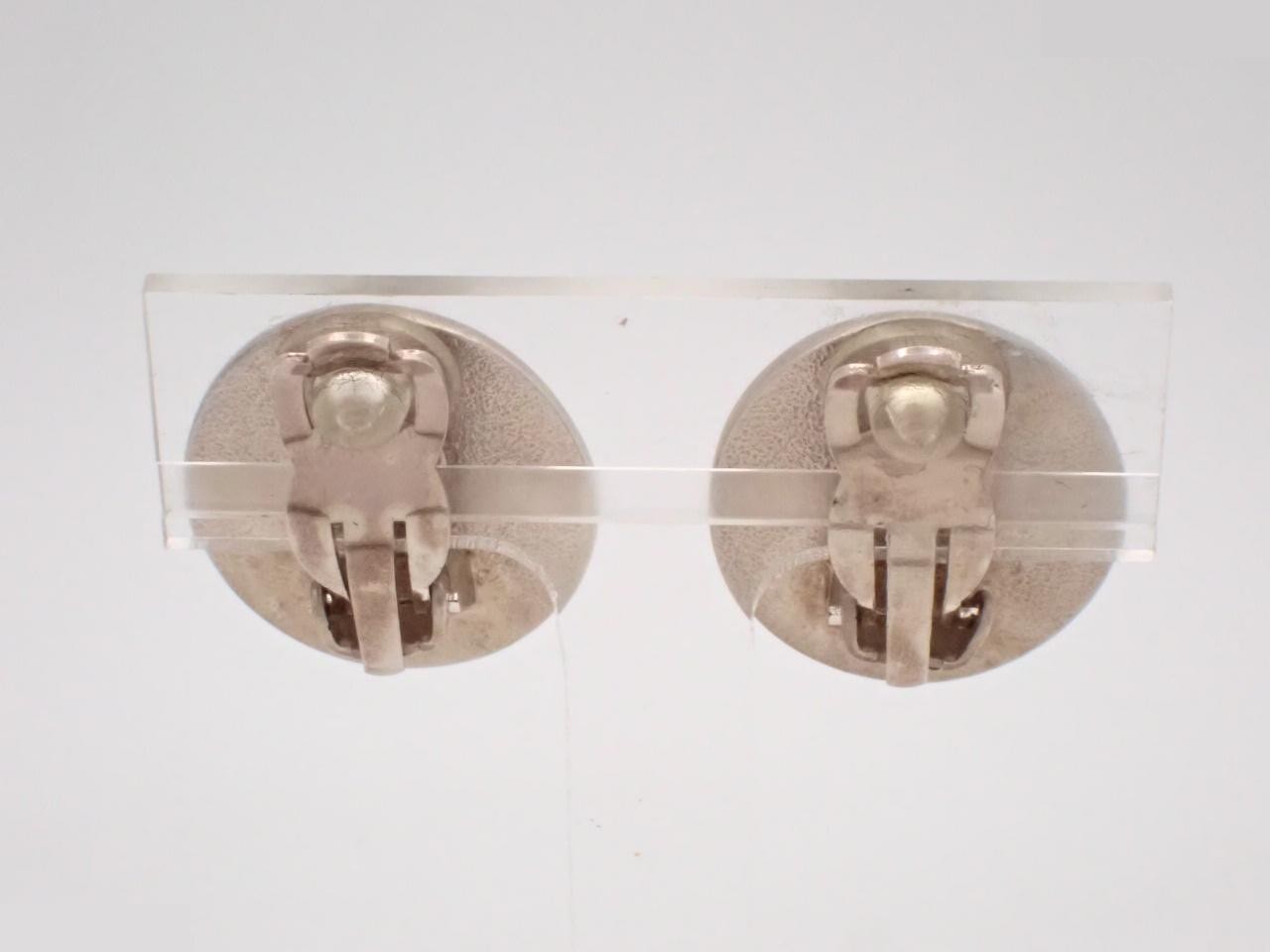 Coco Mark Screw Motif Silver Gold Earrings 98P — view 2