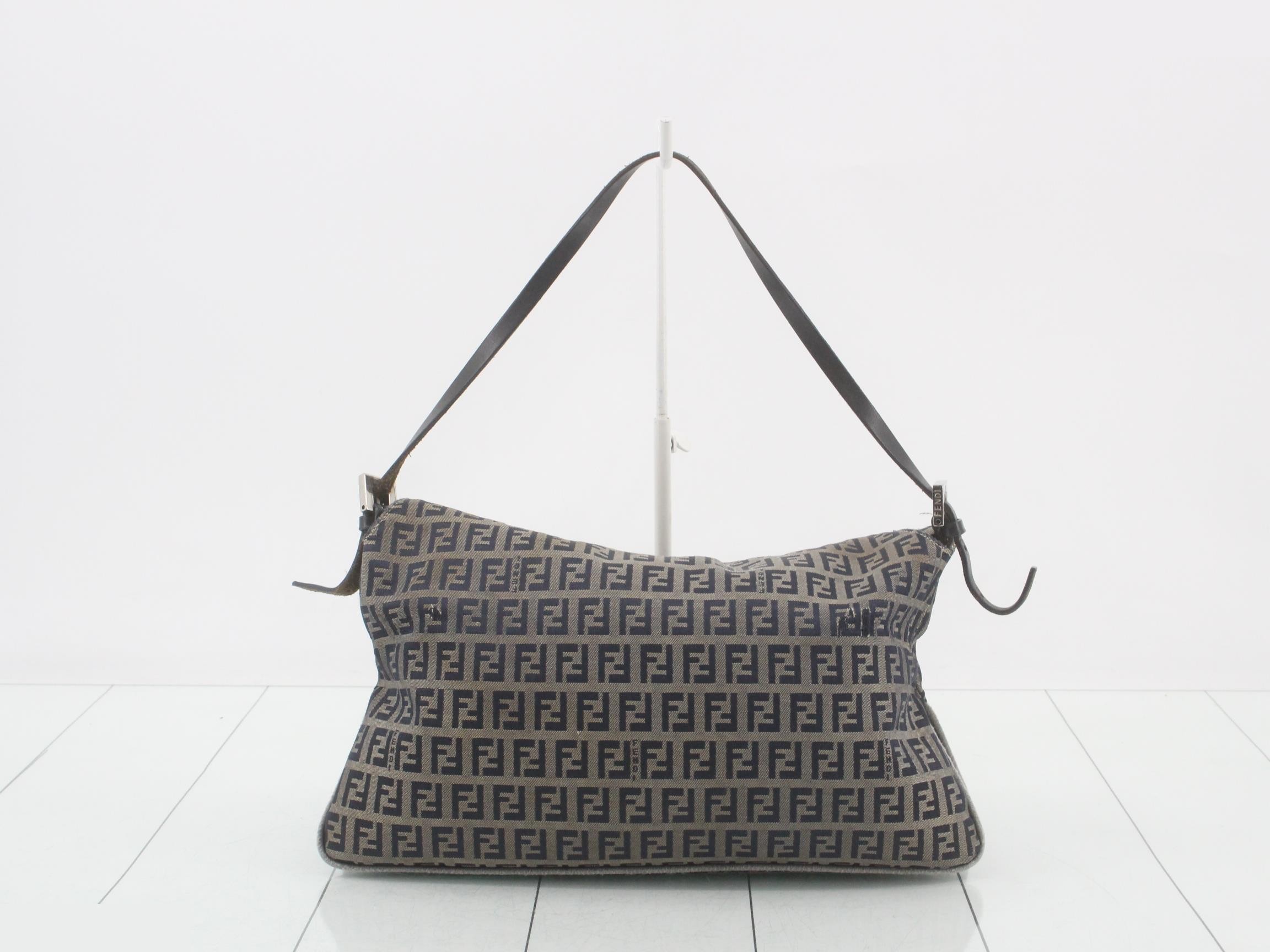 Mamma Bucket Zucchino Canvas x Leather Shoulder Bag — view 2