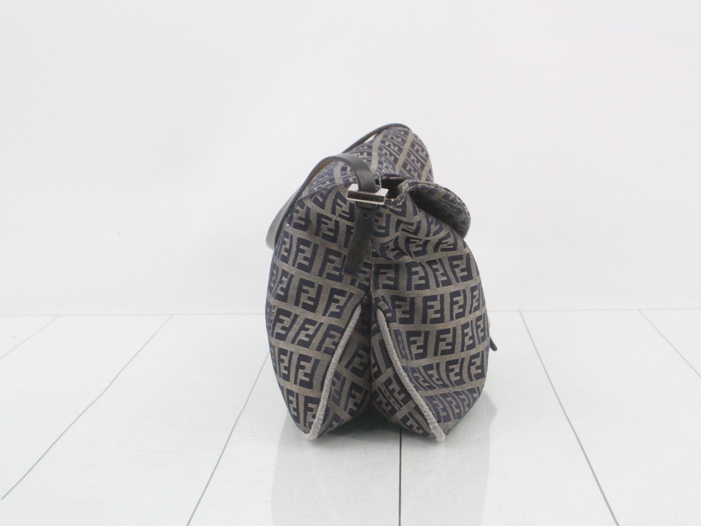 Mamma Bucket Zucchino Canvas x Leather Shoulder Bag — view 4