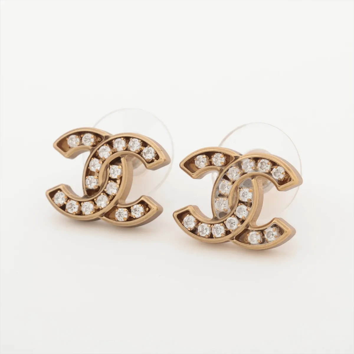 Cocomark A21C Earrings (for both ears) GP x Rhinestone Gold — view 3