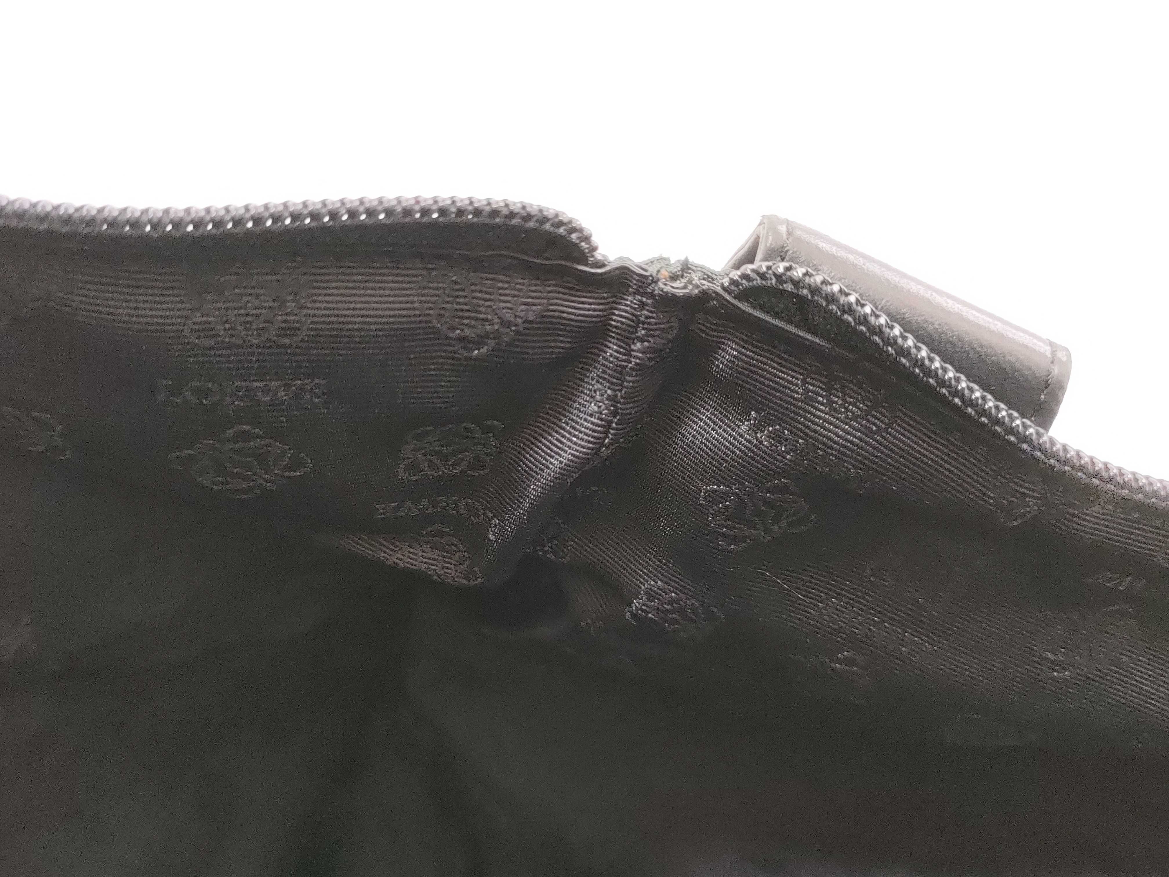 Nylon x Leather Tote Bag with Anagram Lining — view 13