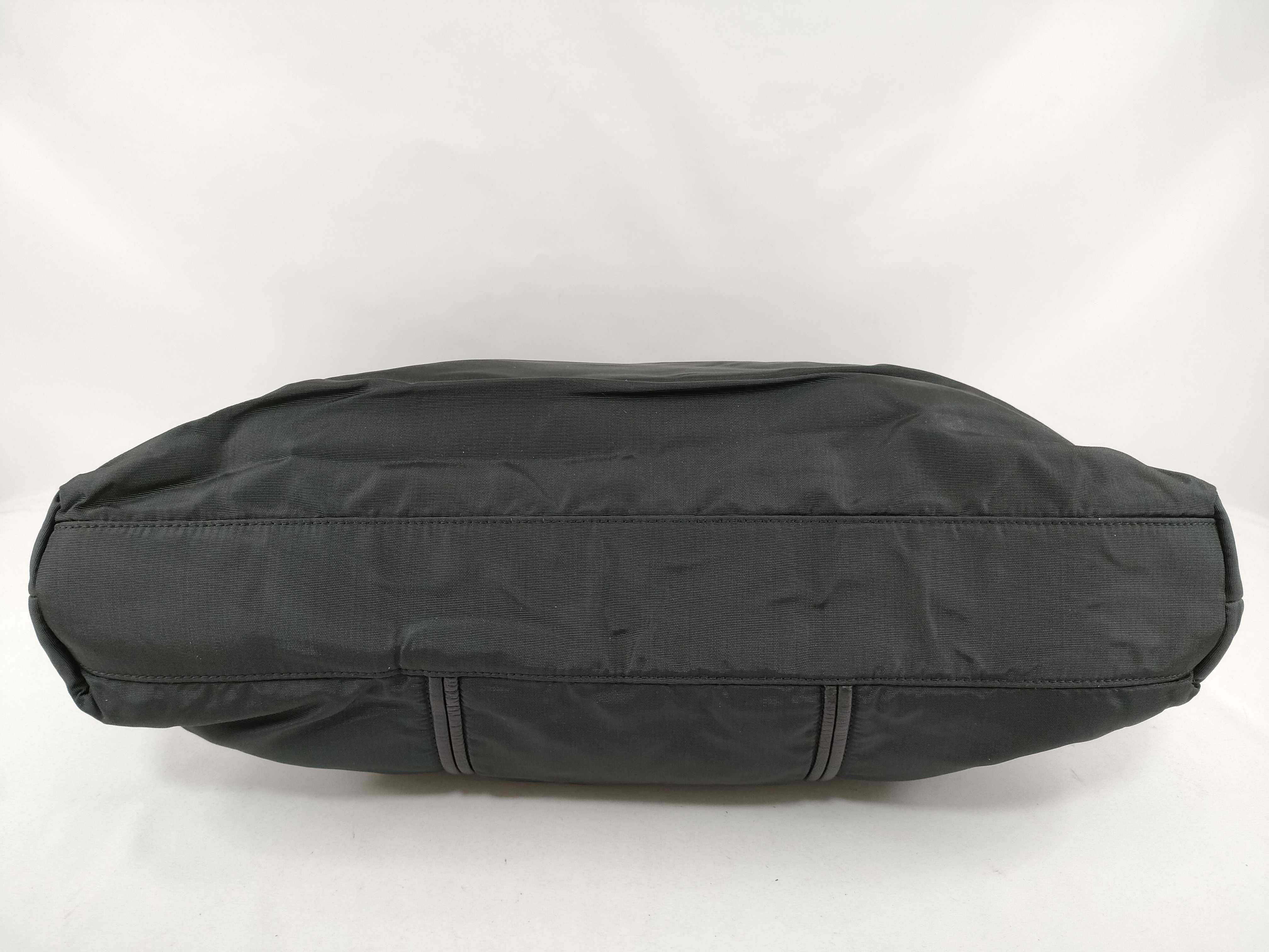 Nylon x Leather Tote Bag with Anagram Lining — view 3