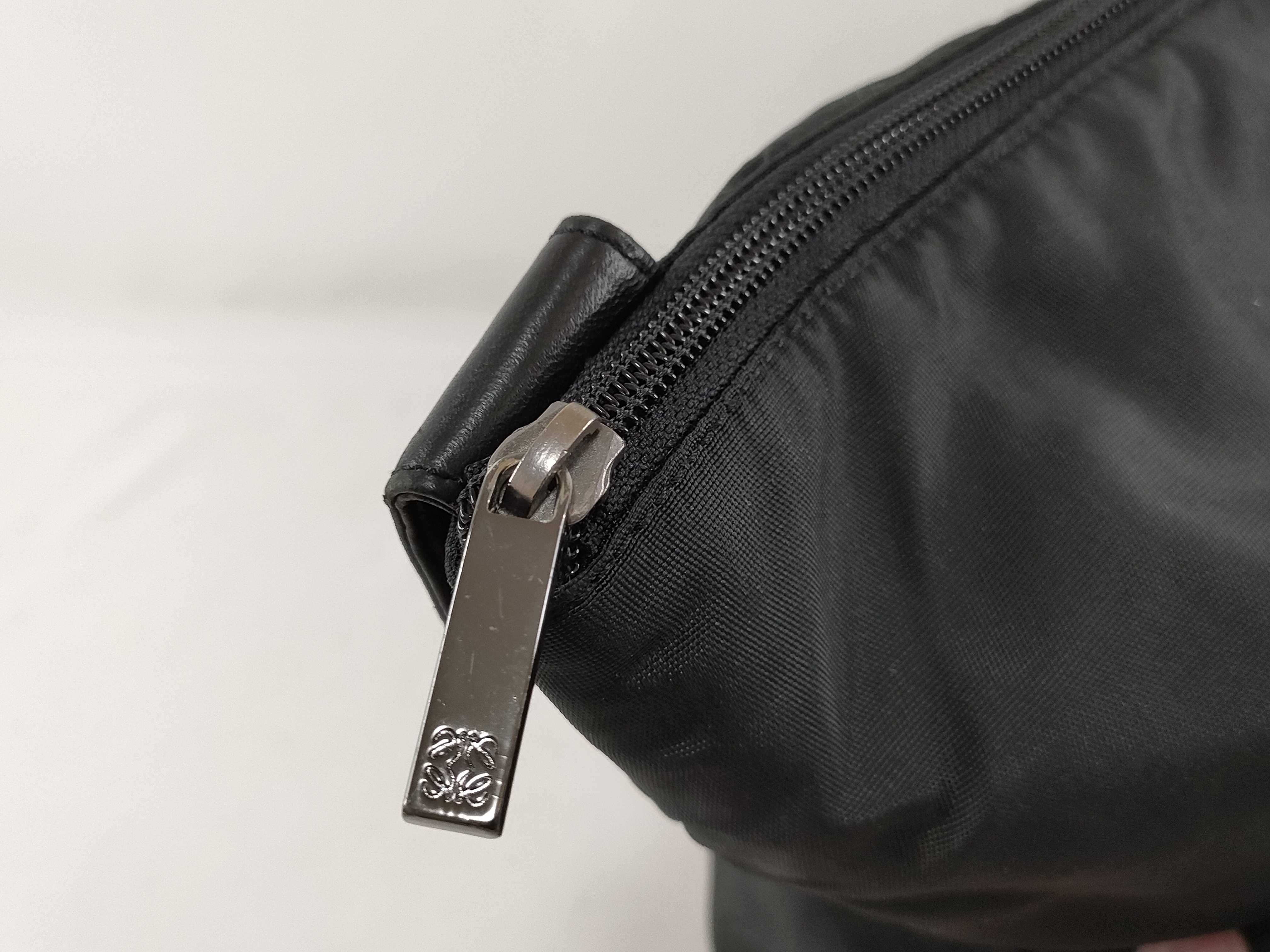 Nylon x Leather Tote Bag with Anagram Lining — view 8