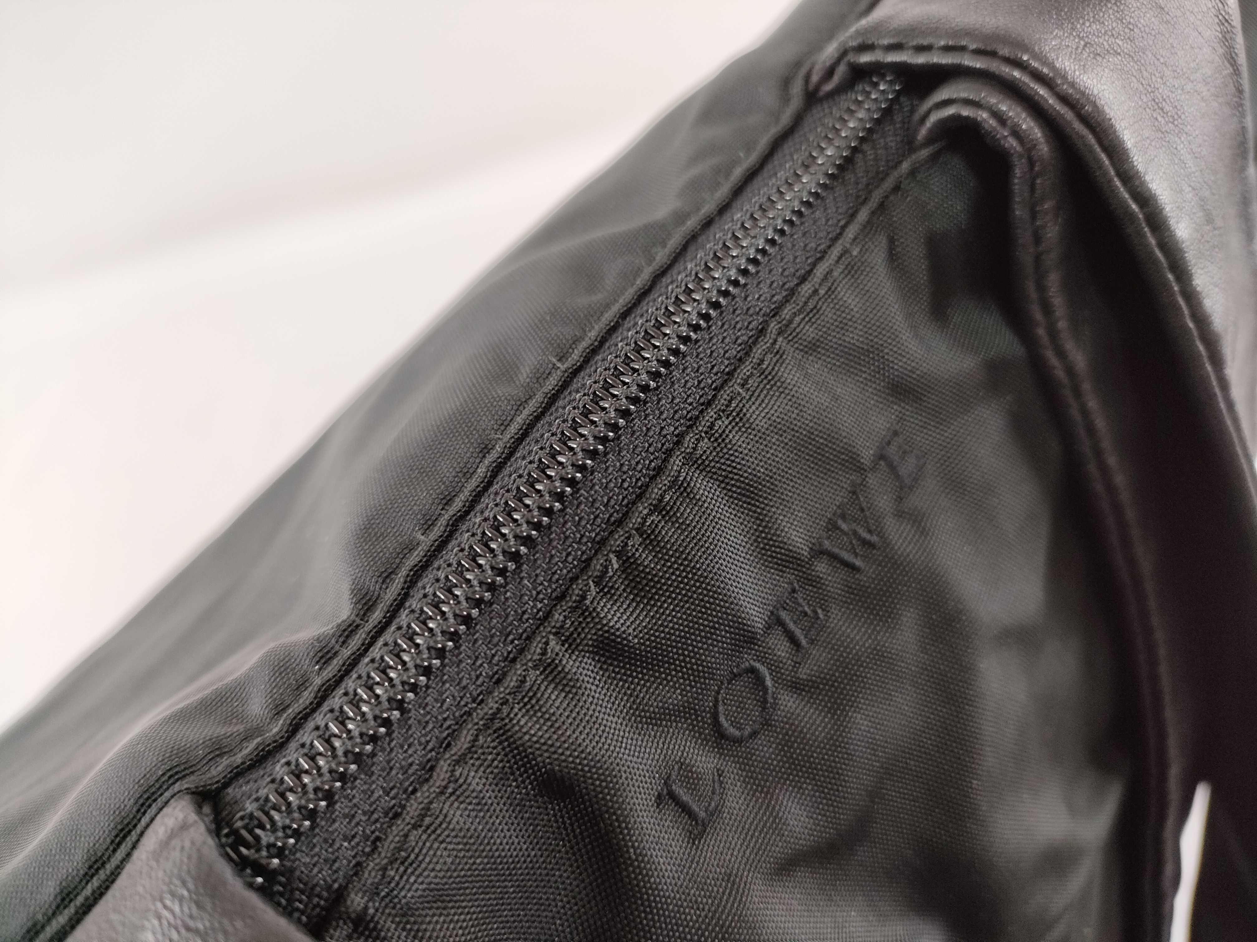 Nylon x Leather Tote Bag with Anagram Lining — view 9