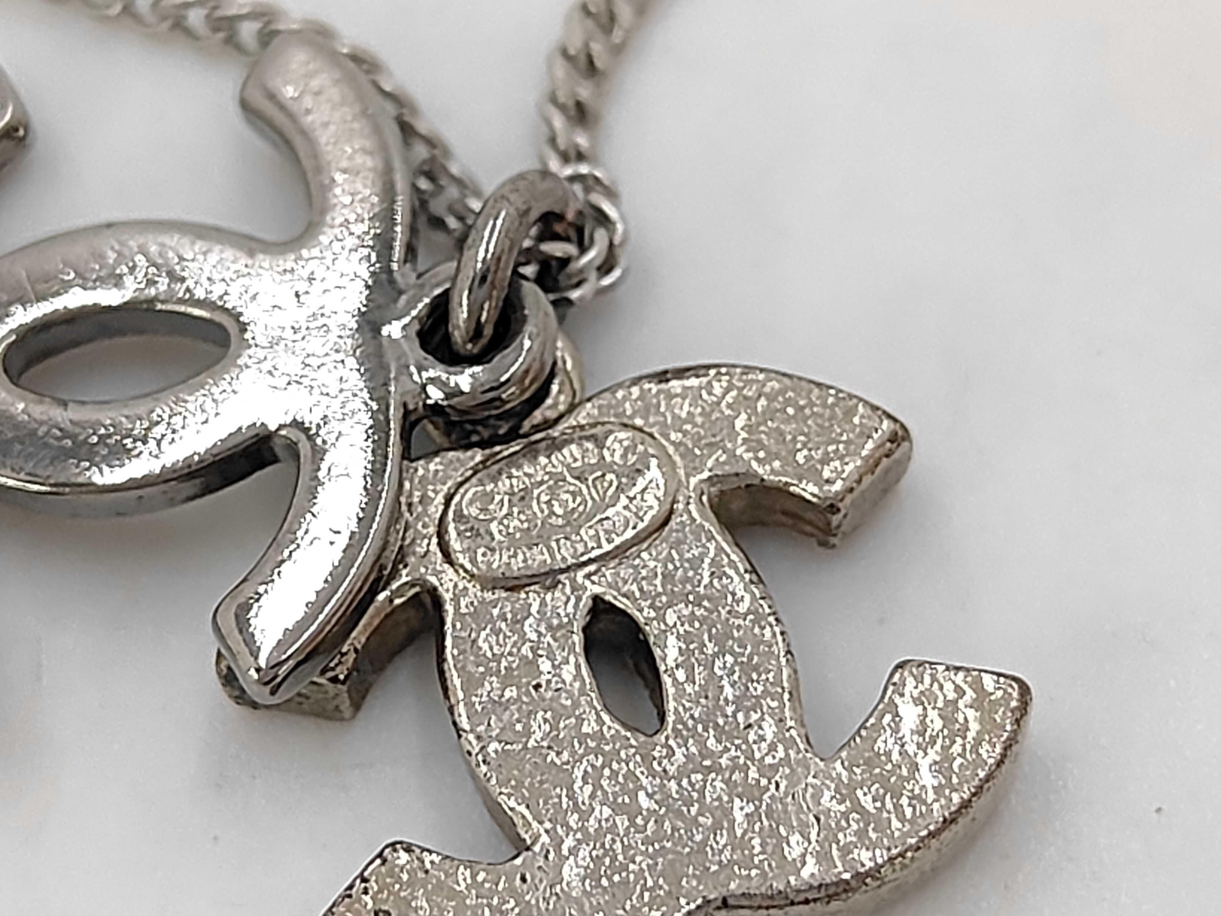 Double Coco Mark Rhinestone Necklace 06P — view 3