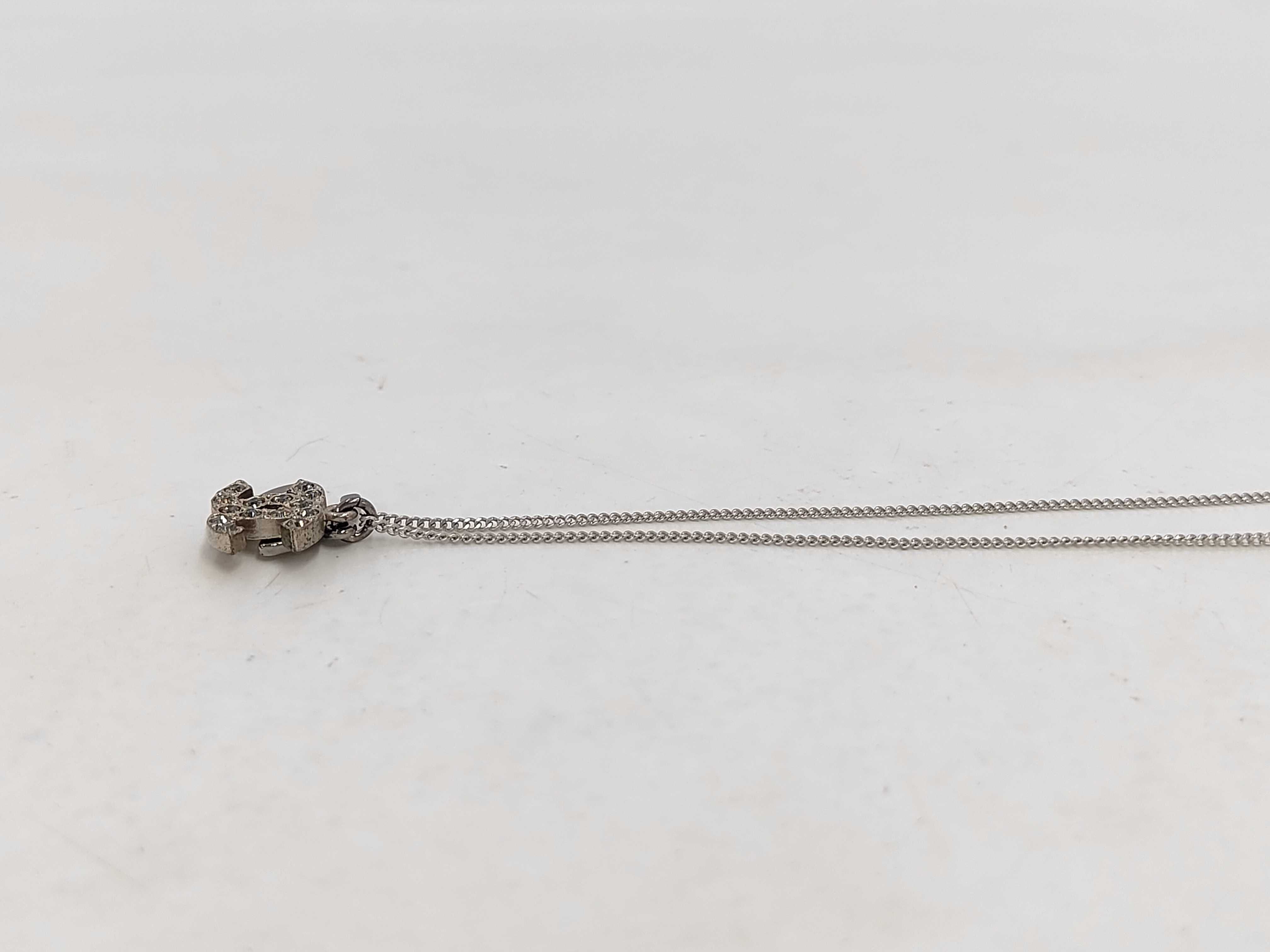 Double Coco Mark Rhinestone Necklace 06P — view 4