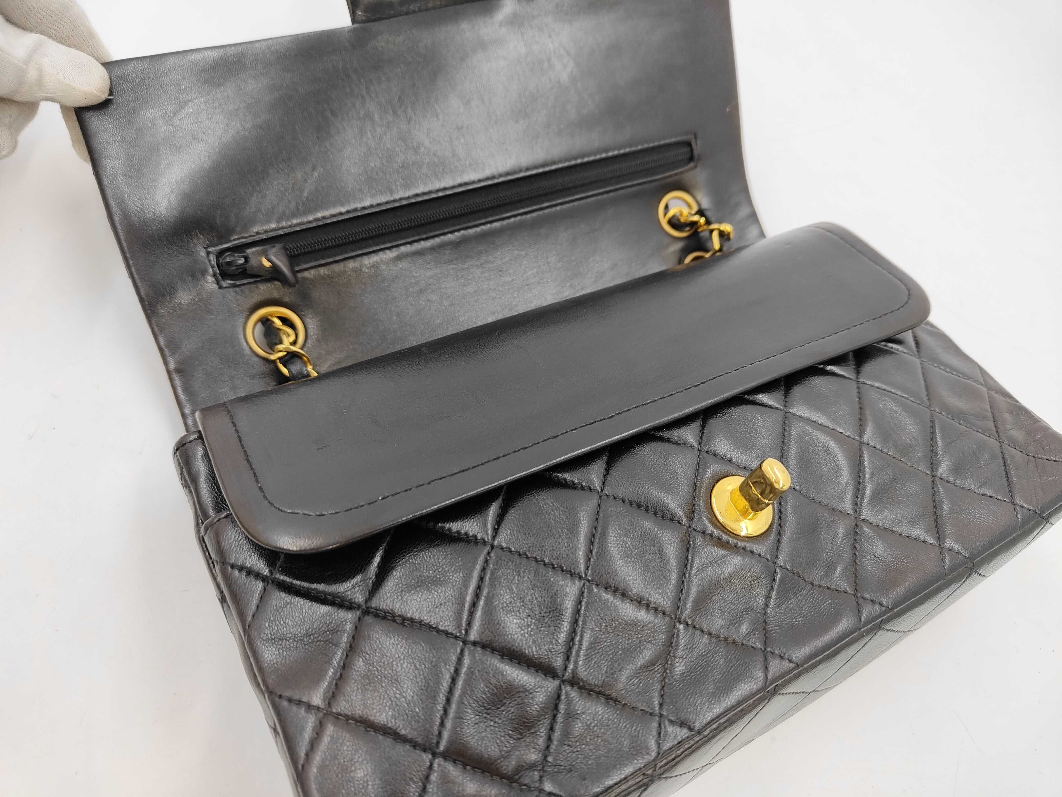 Matelassé 25 Double Flap Double Chain Lambskin Shoulder Bag — view 7
