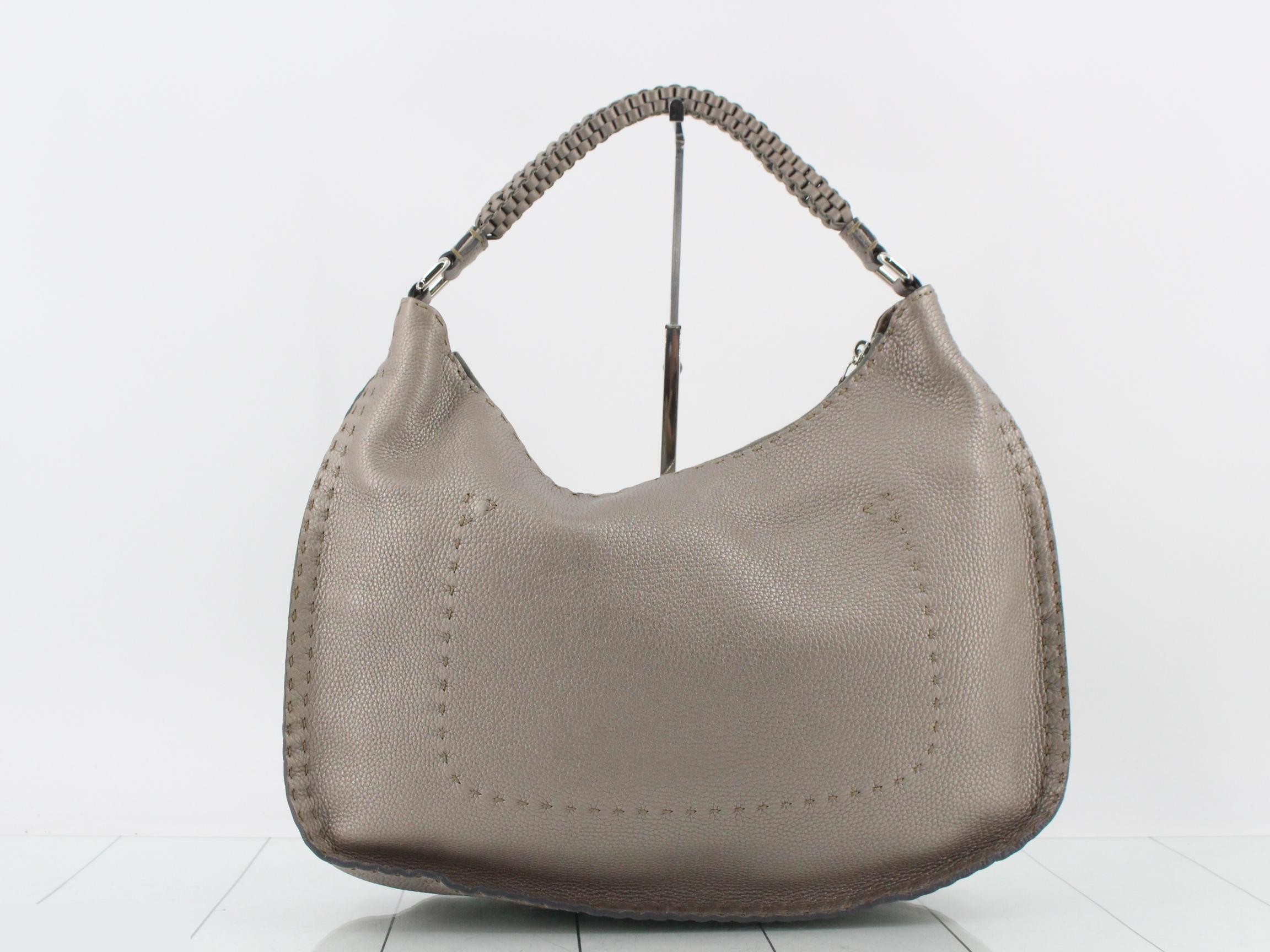 Leather tote bag, gray — view 2