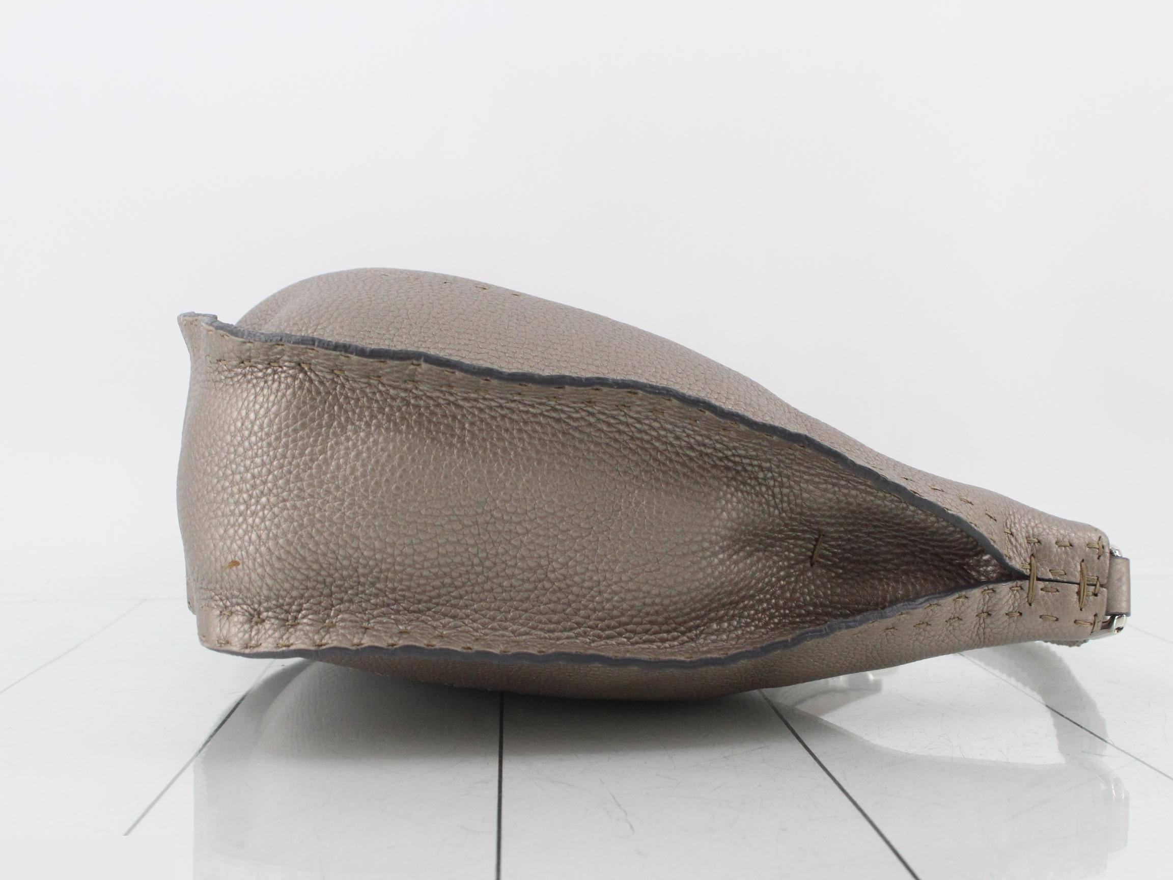 Leather tote bag, gray — view 3