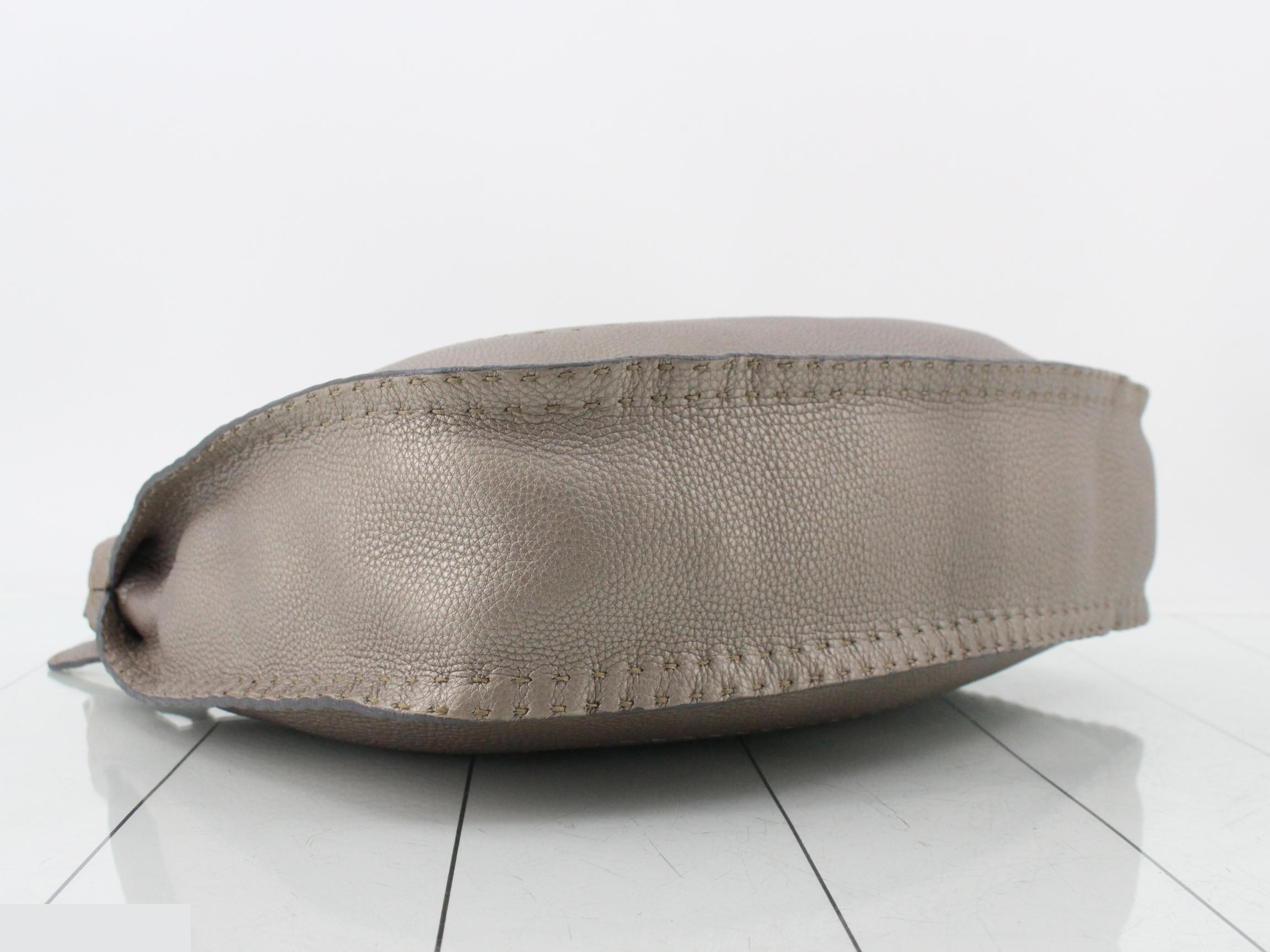Leather tote bag, gray — view 5