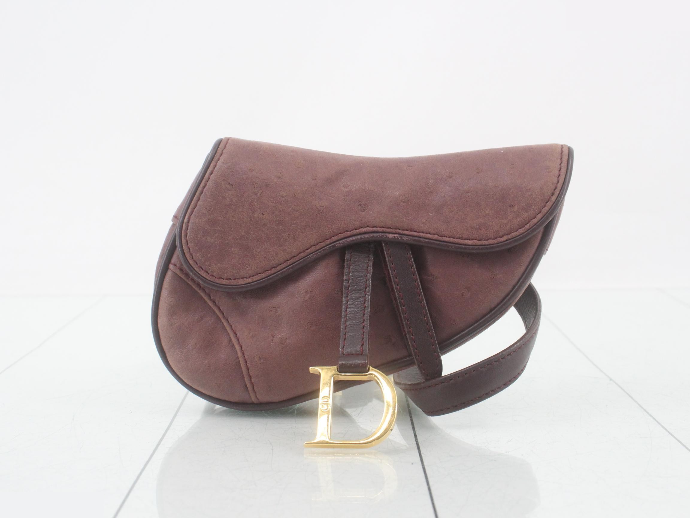Ostrich Mini Waist Pouch