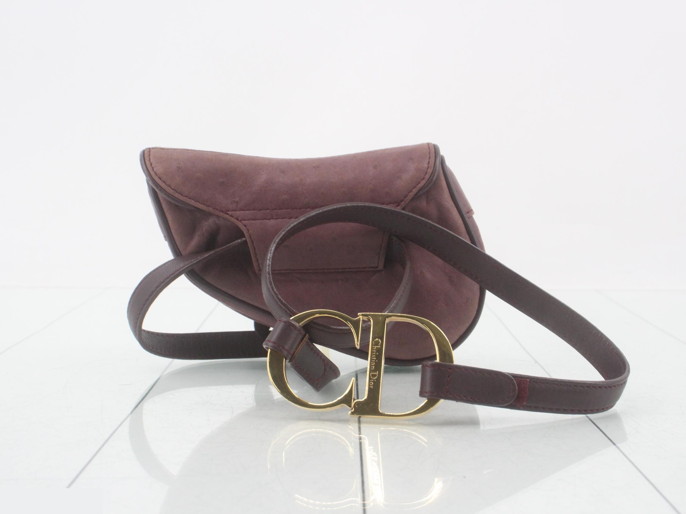 Ostrich Mini Waist Pouch — view 2