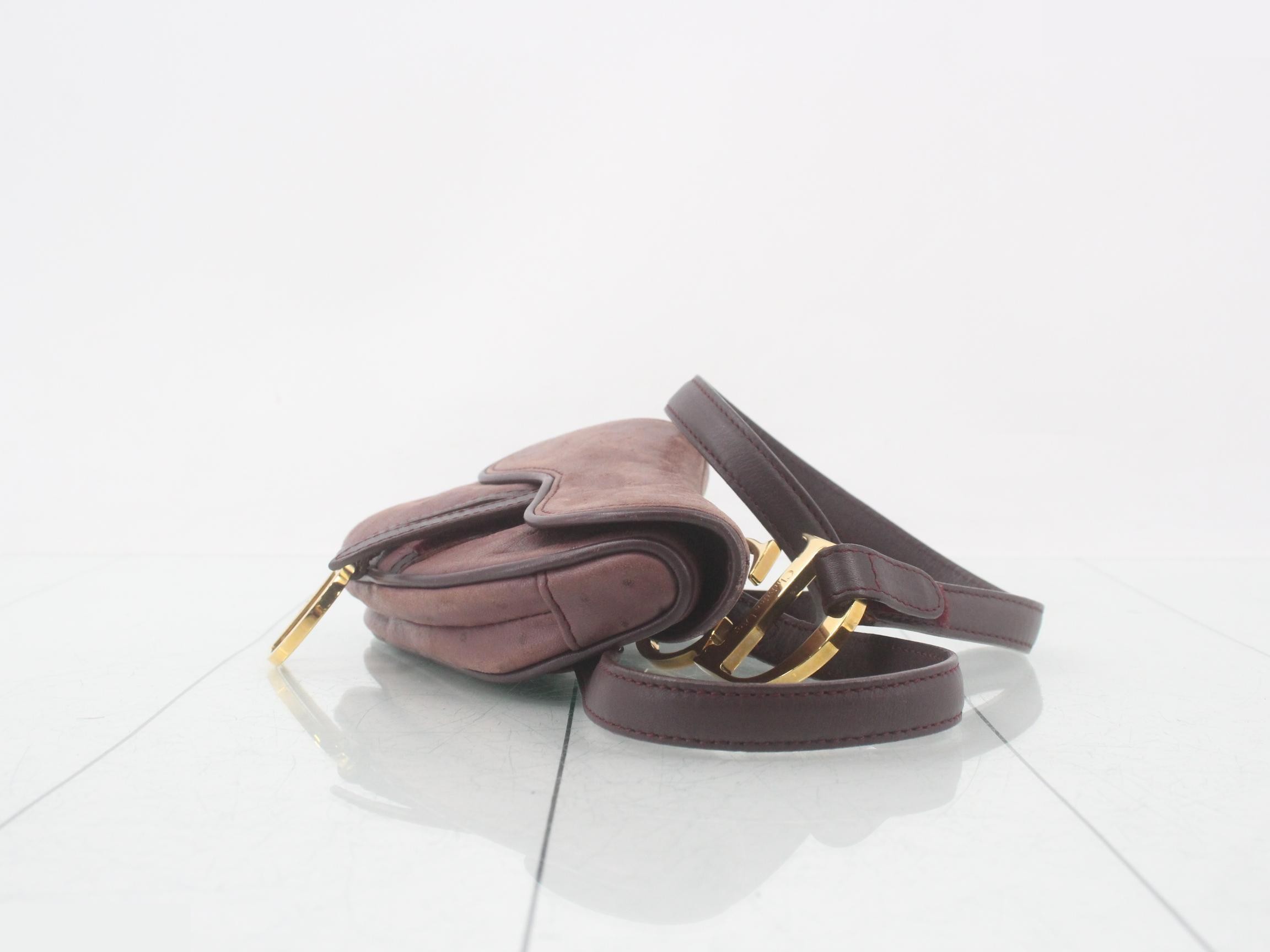 Ostrich Mini Waist Pouch — view 3