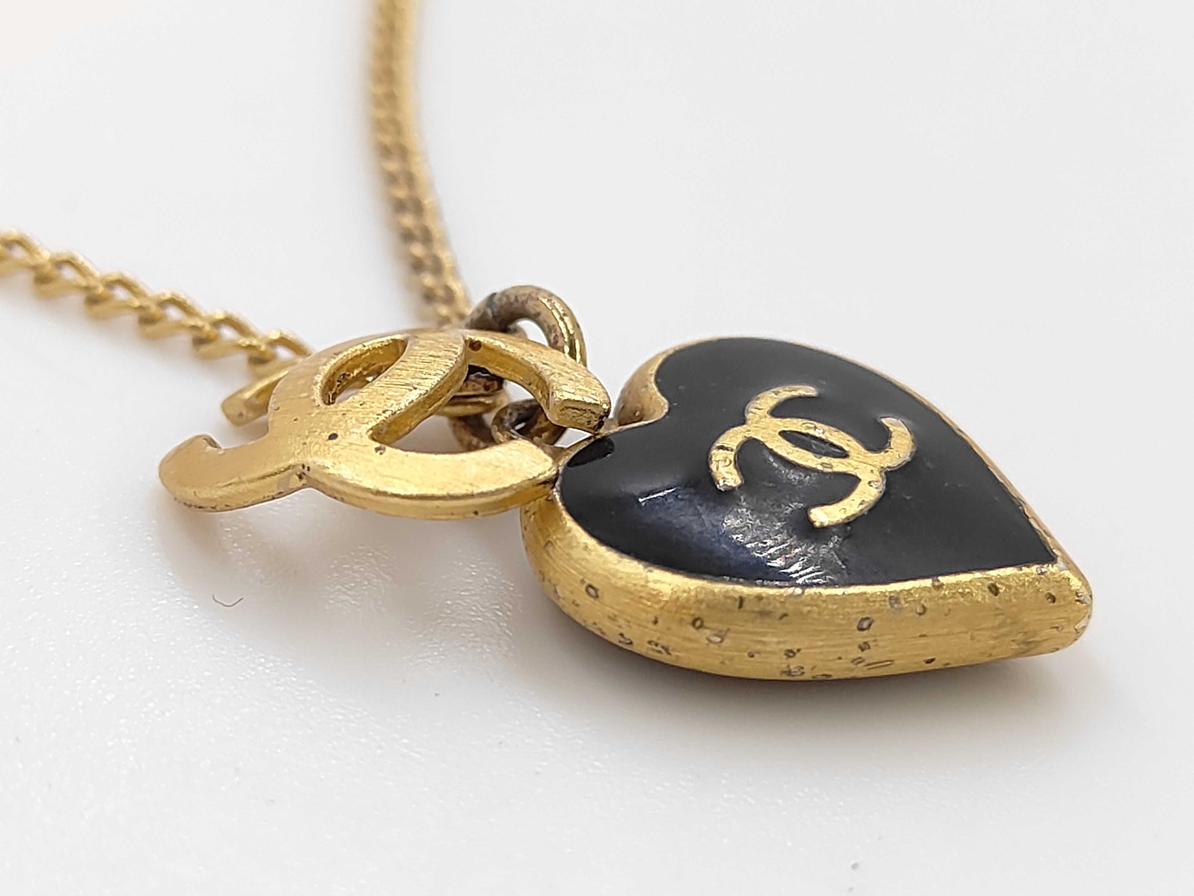 Necklace, Coco Mark Heart, Black x Gold, 02P Necklace — view 2