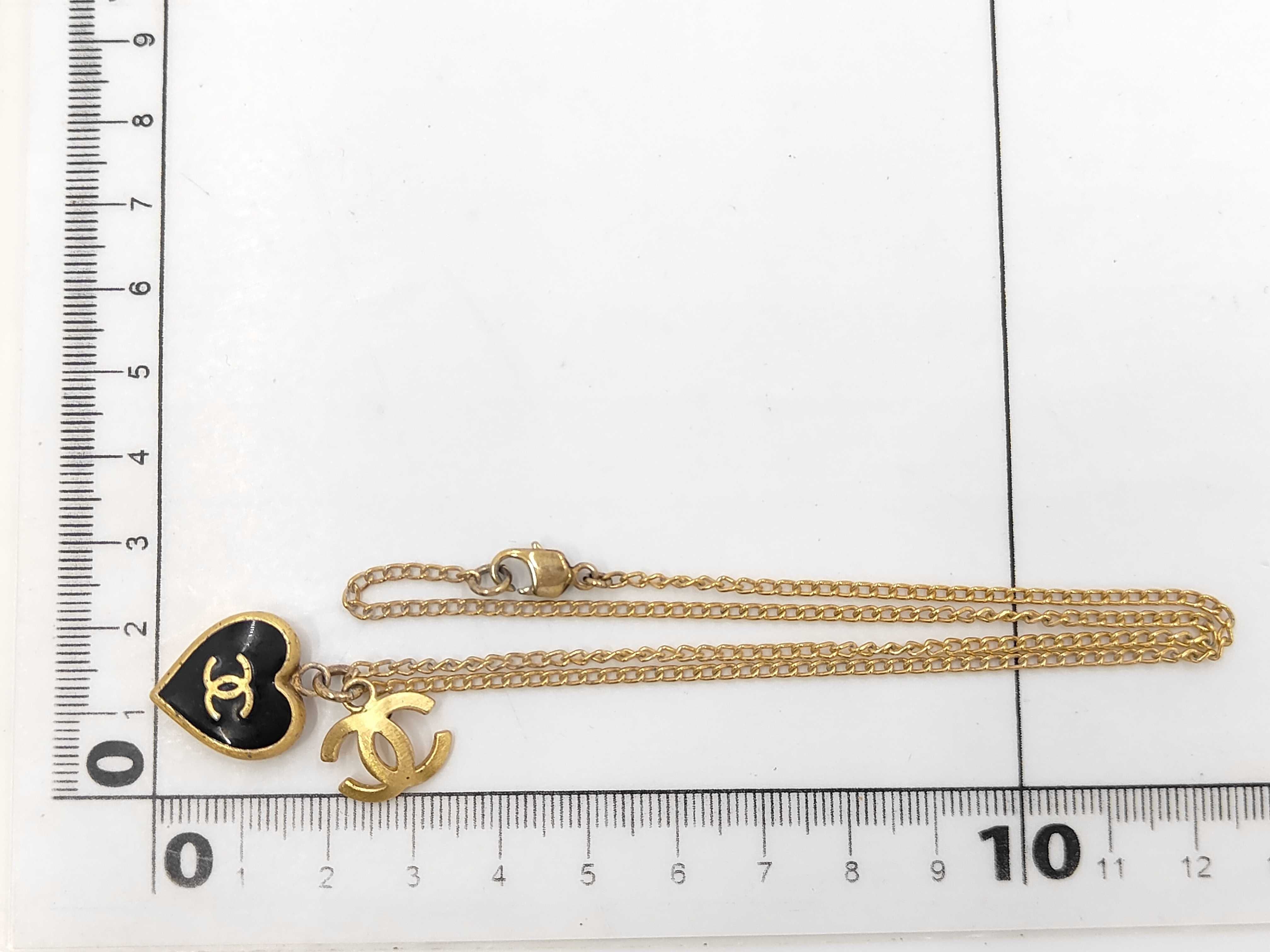 Necklace, Coco Mark Heart, Black x Gold, 02P Necklace — view 7