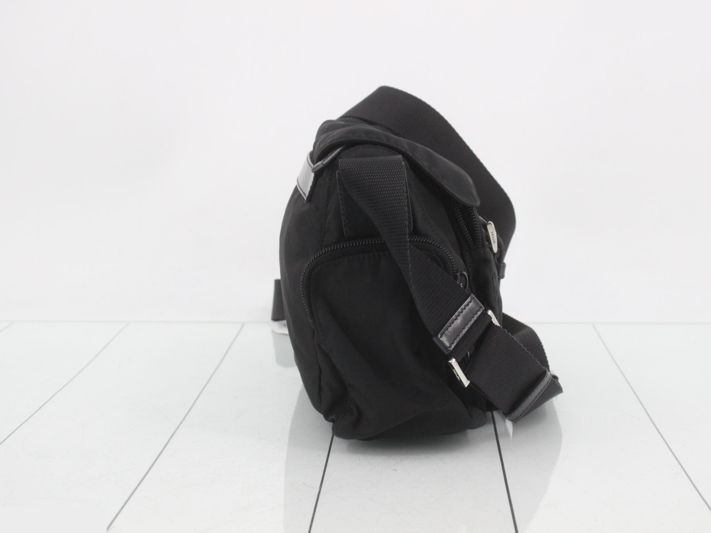 Shoulder bag, Tessuto, Black — view 4