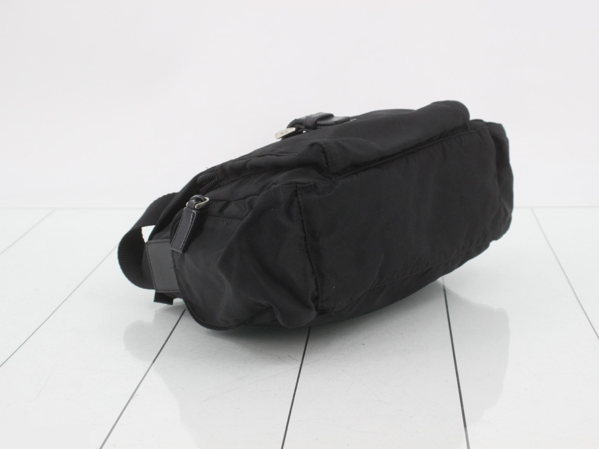 Shoulder bag, Tessuto, Black — view 5