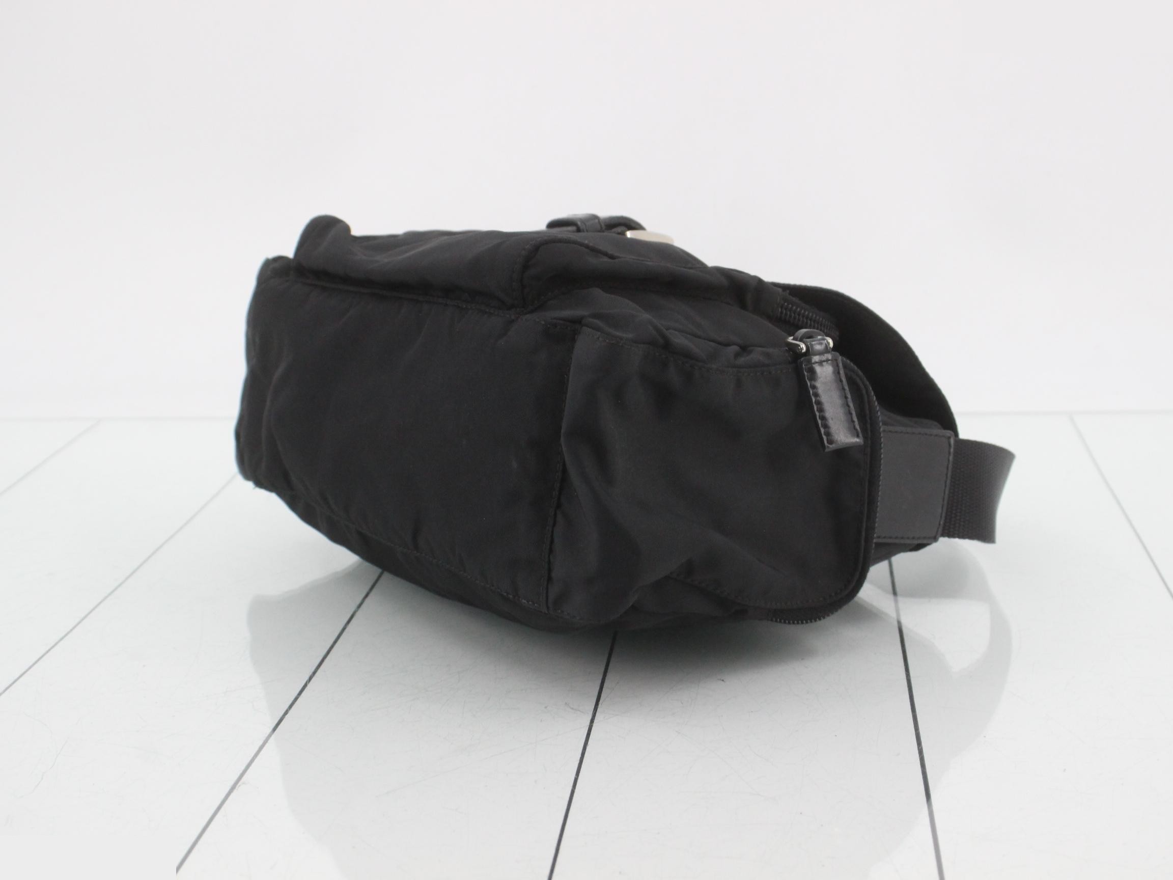 Shoulder bag, Tessuto, Black — view 6