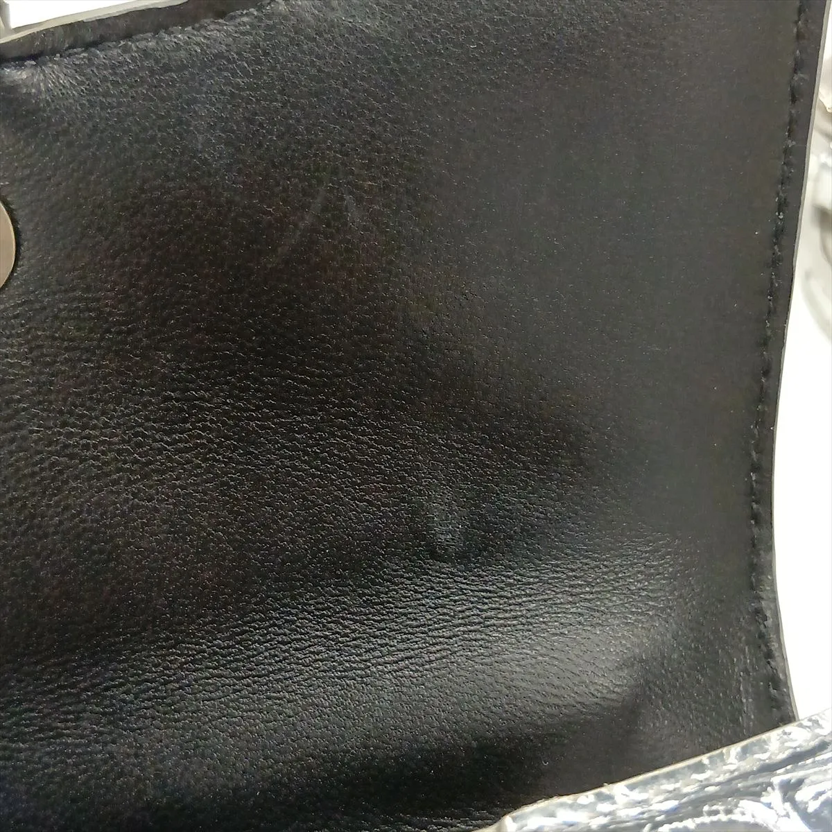 Hourglass XS 592833 Crocodile Embossed 2-Way Handbag Silver 592933. — view 10