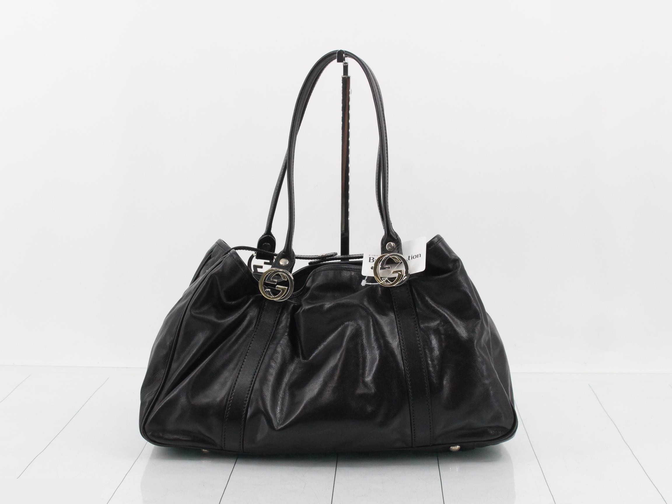 GG Twins Leather Tote Bag