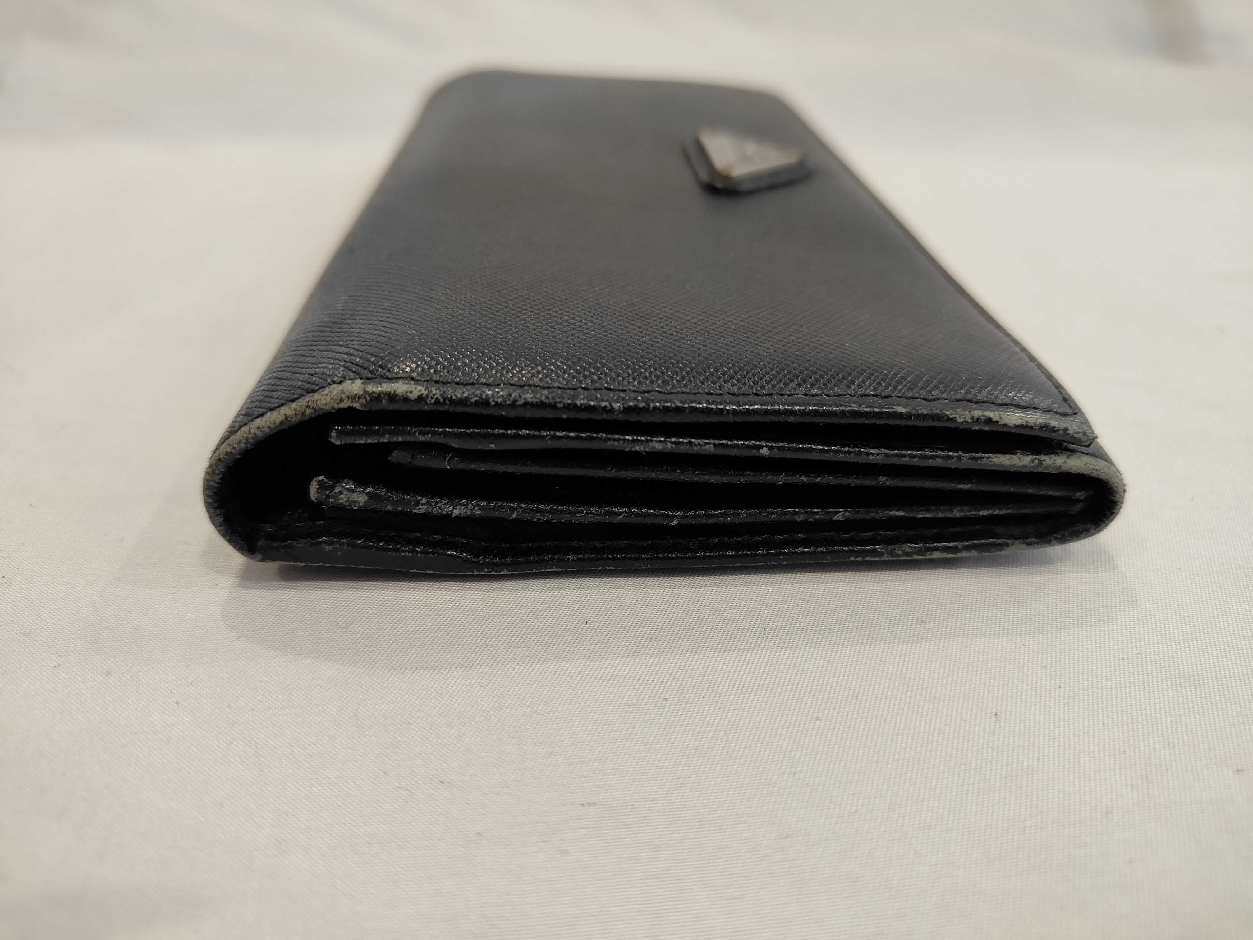 Saffiano Triangle Logo Long Wallet — view 5