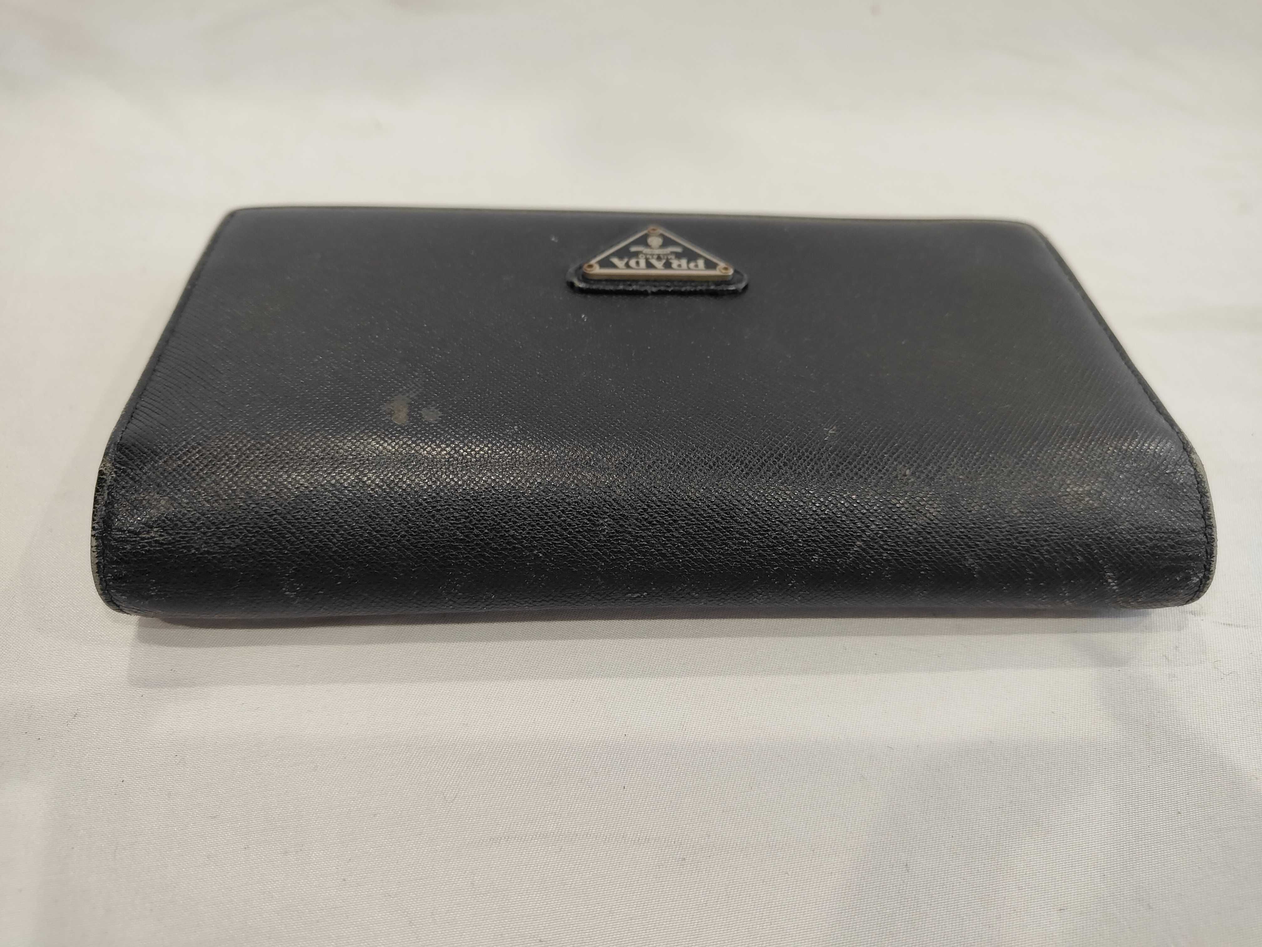 Saffiano Triangle Logo Long Wallet — view 6